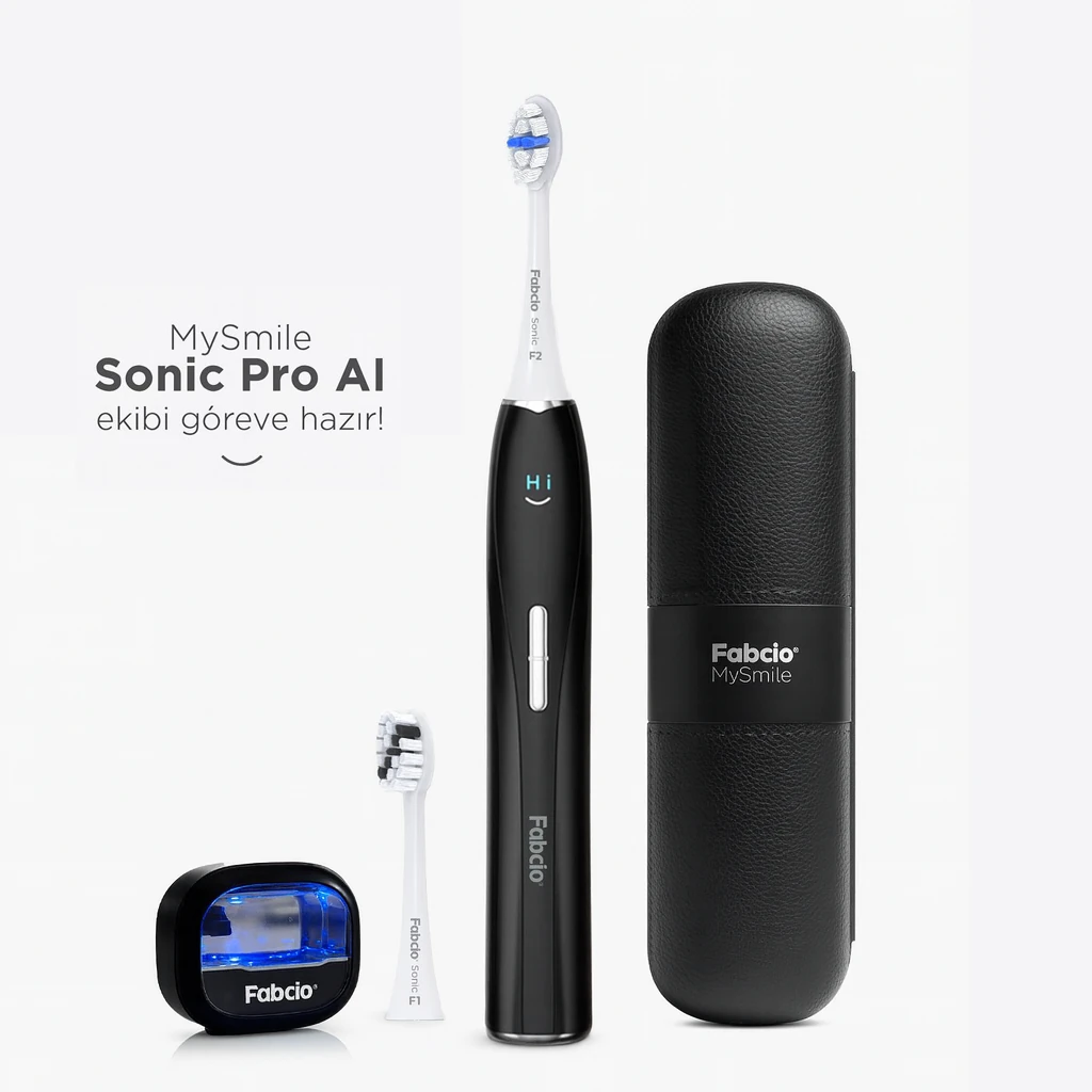 Fabcio MySmile Sonic Pro AI Şarjlı Diş Fırçası  - Siyah