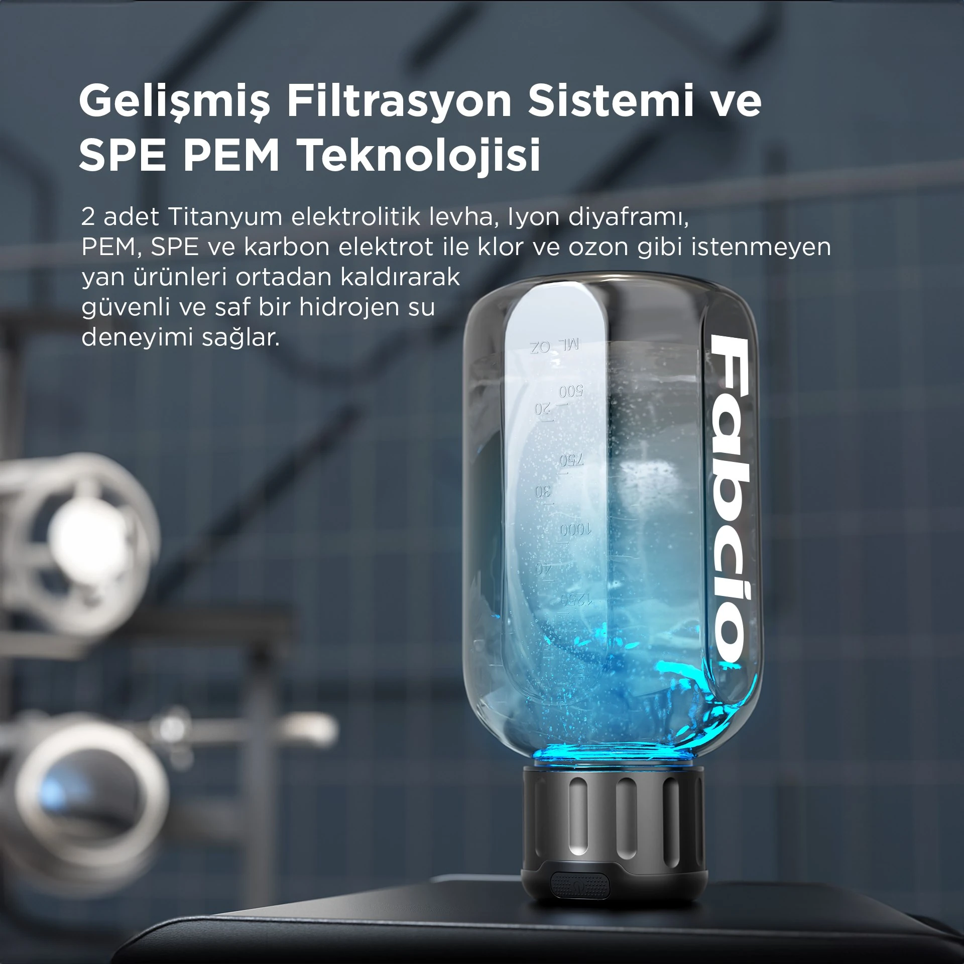 Fabcio H2O Max Hidrojenli Canlı Su Üretme Cihazı