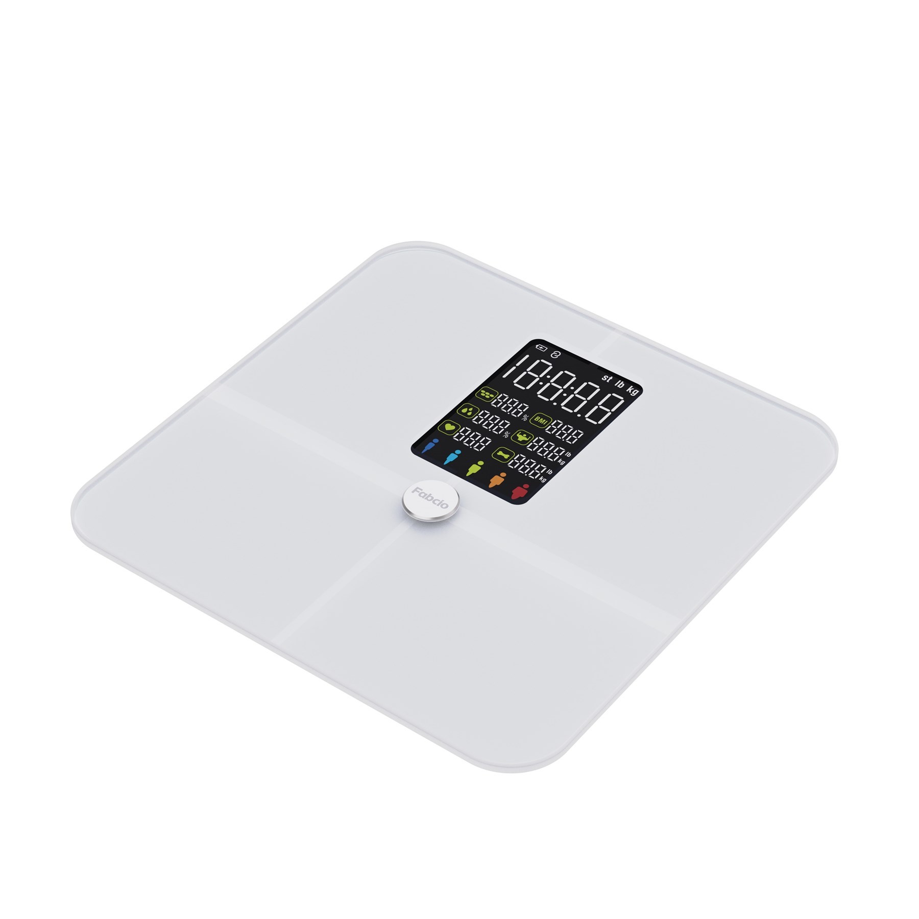 Fabcio FitSmart Plus Bluetooth Çok Fonksiyonlu Yağ Ölçer Akıllı Tartı 