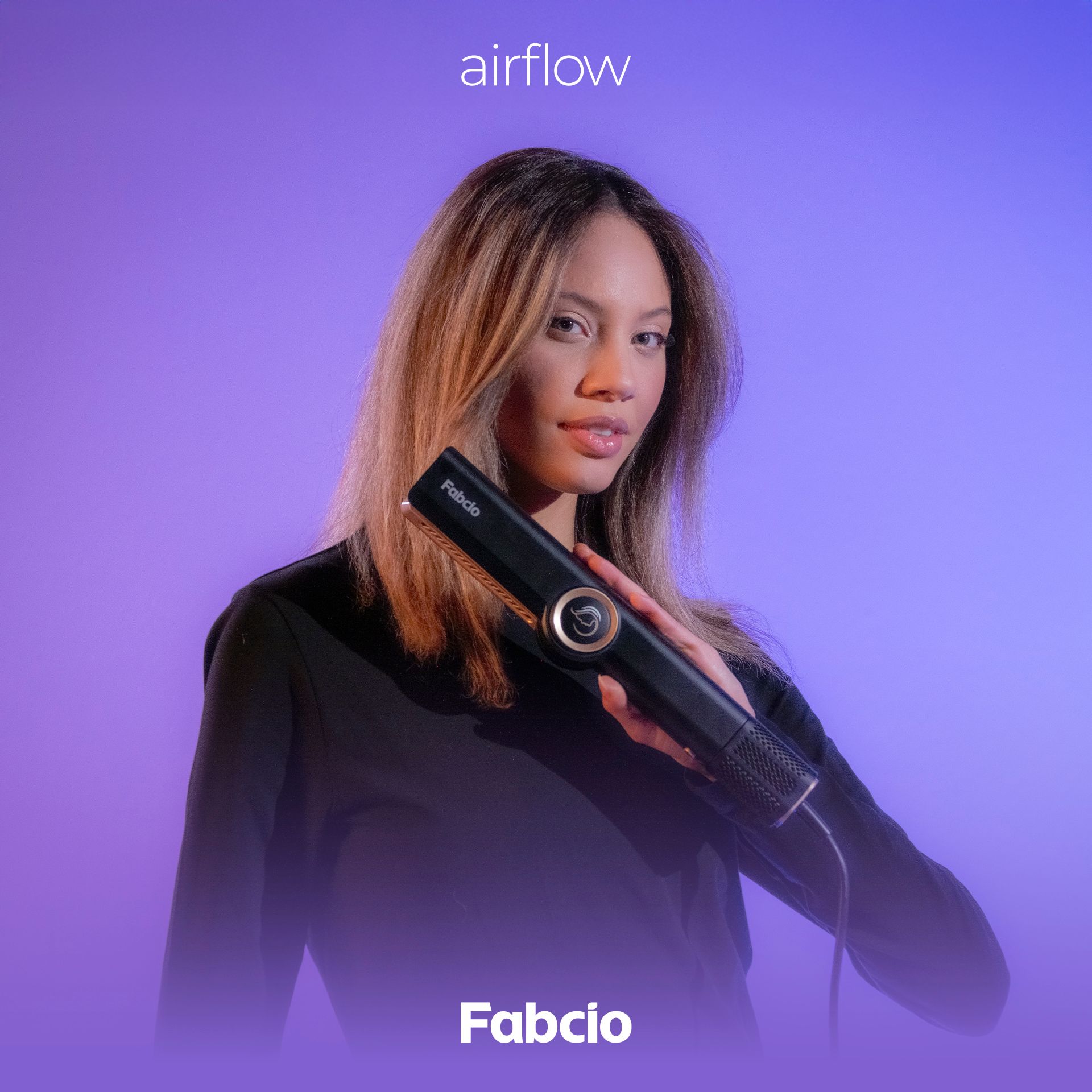 Fabcio Airflow Saç Düzleştirici (Siyah/Gold)