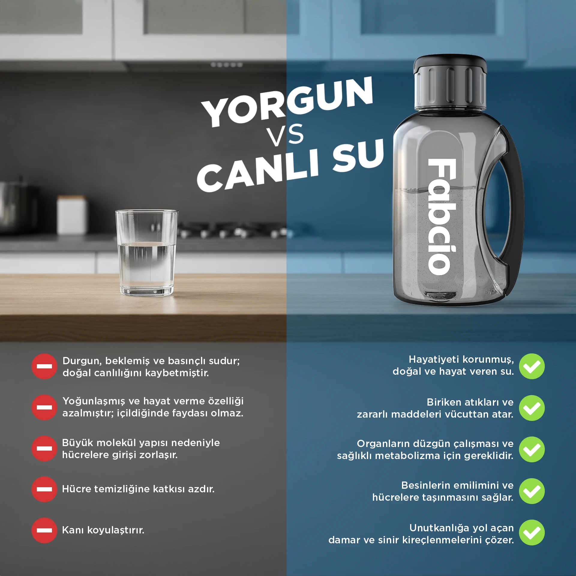 Fabcio H2O Max Hidrojenli Canlı Su Üretme Cihazı