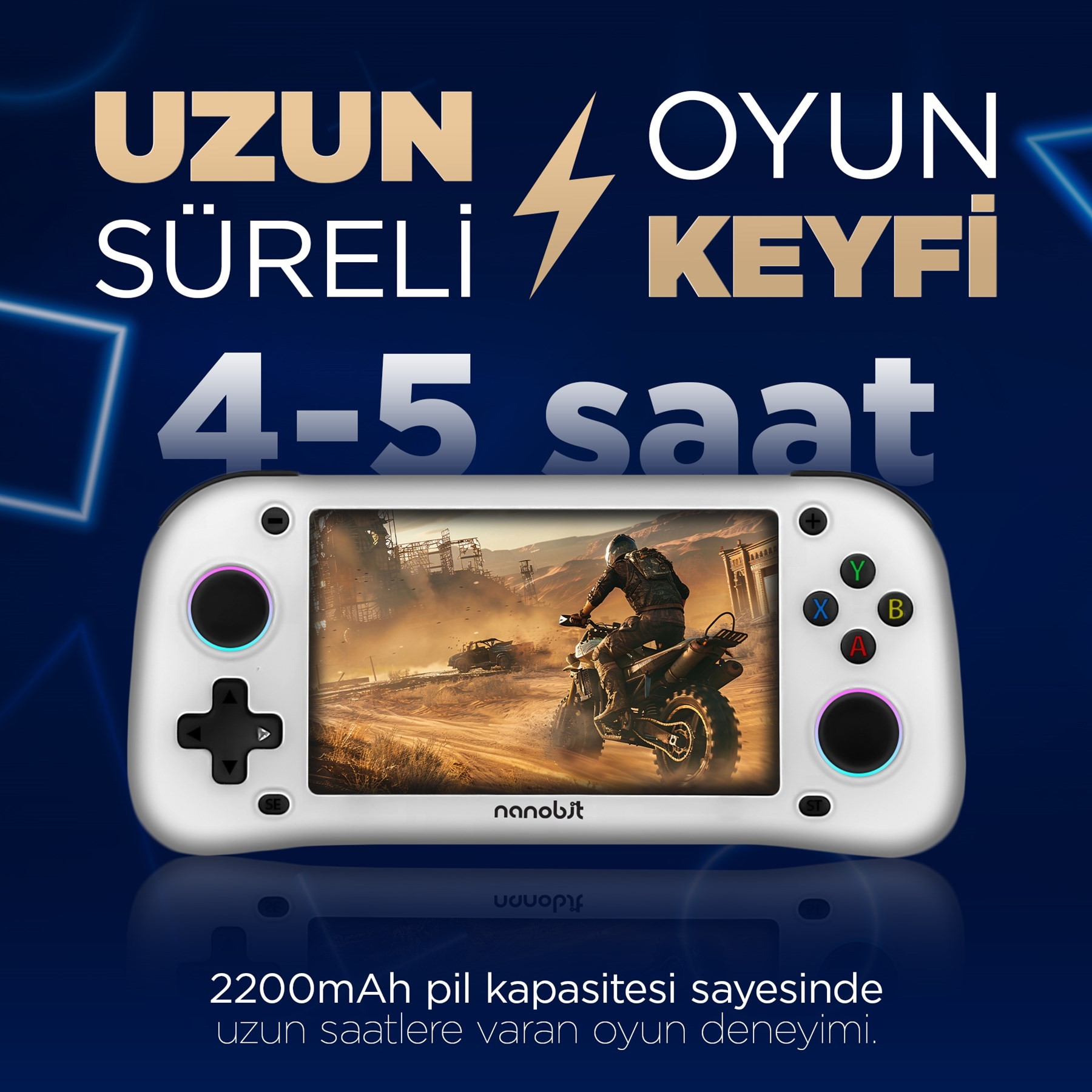 Nanobit 4.3 inch IPS Ekran Oyun Konsolu