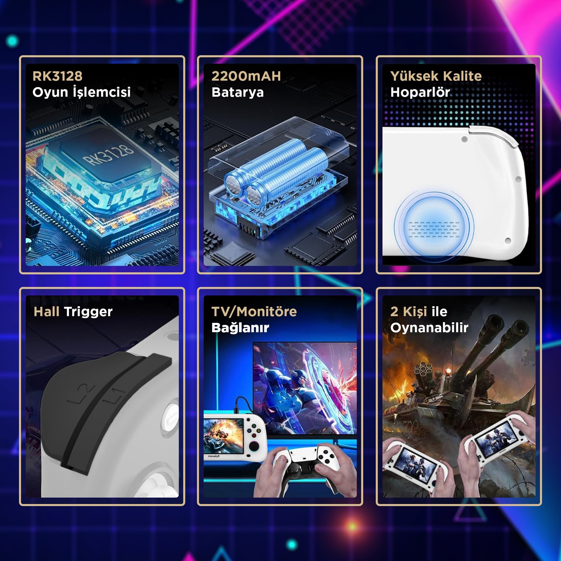 Nanobit 4.3 inch IPS Ekran Oyun Konsolu
