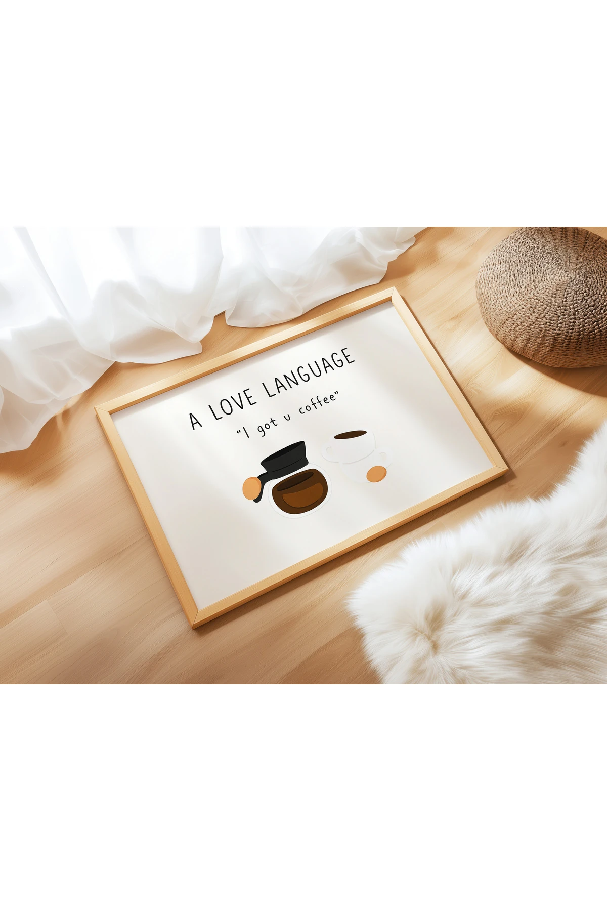 A Love Language - Kahve Koleksiyonu - Tablo Ölçülerinde Çerçevesiz Poster