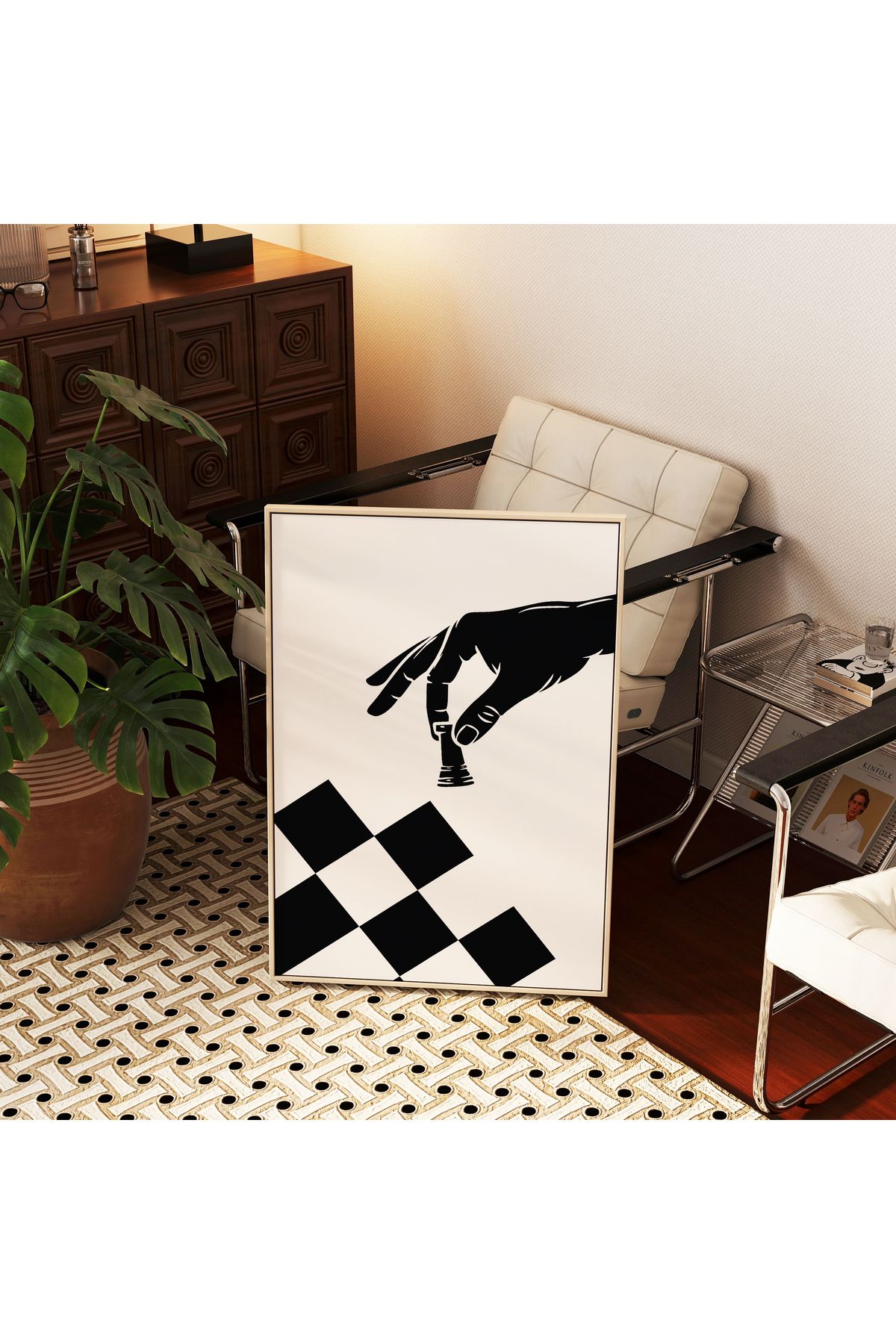 Chess Move - Satranç Hamlesi - Dekoratif Satranç Posteri - Tablo Ölçülerinde Çerçevesiz Poster