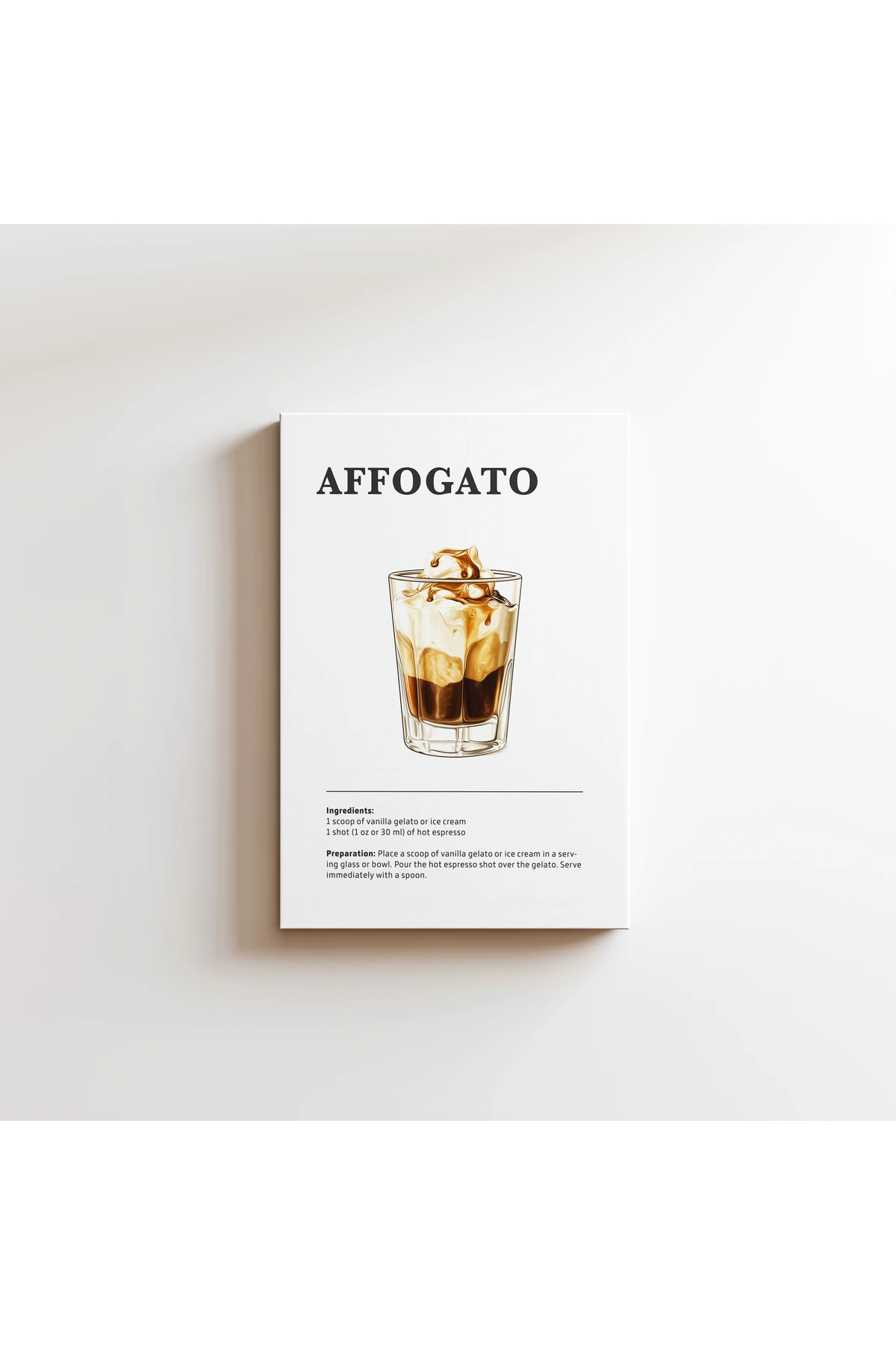 Affogato - Kahve Koleksiyonu - Kanvas Tablo