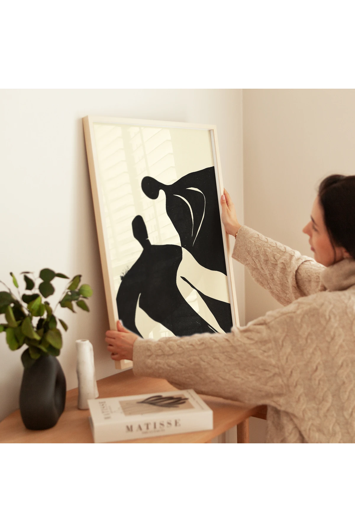 Abstract Embrace – Soyut Sanat Koleksiyonu – Tablo Ölçülerinde Çerçevesiz Poster