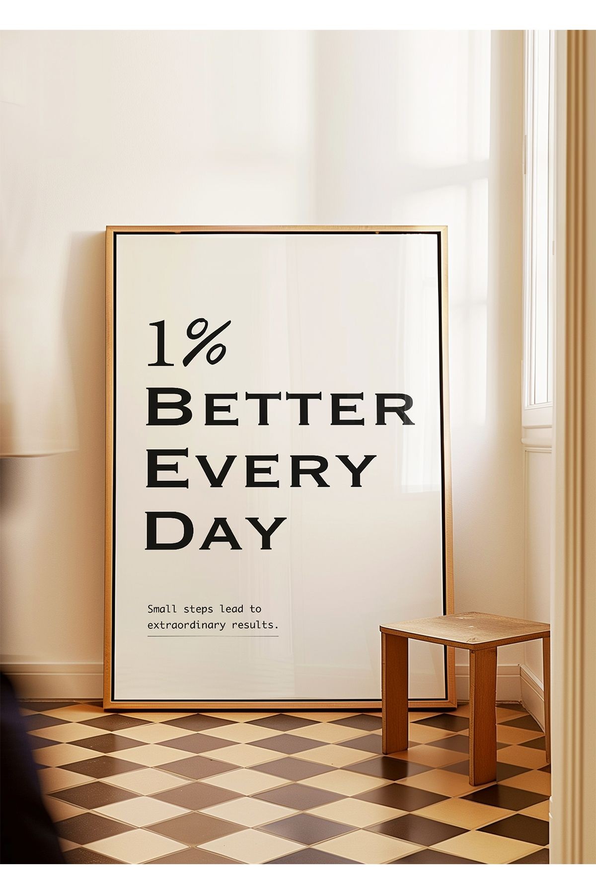1% Better Every Day - Tablo Ölçülerinde Çerçevesiz Poster