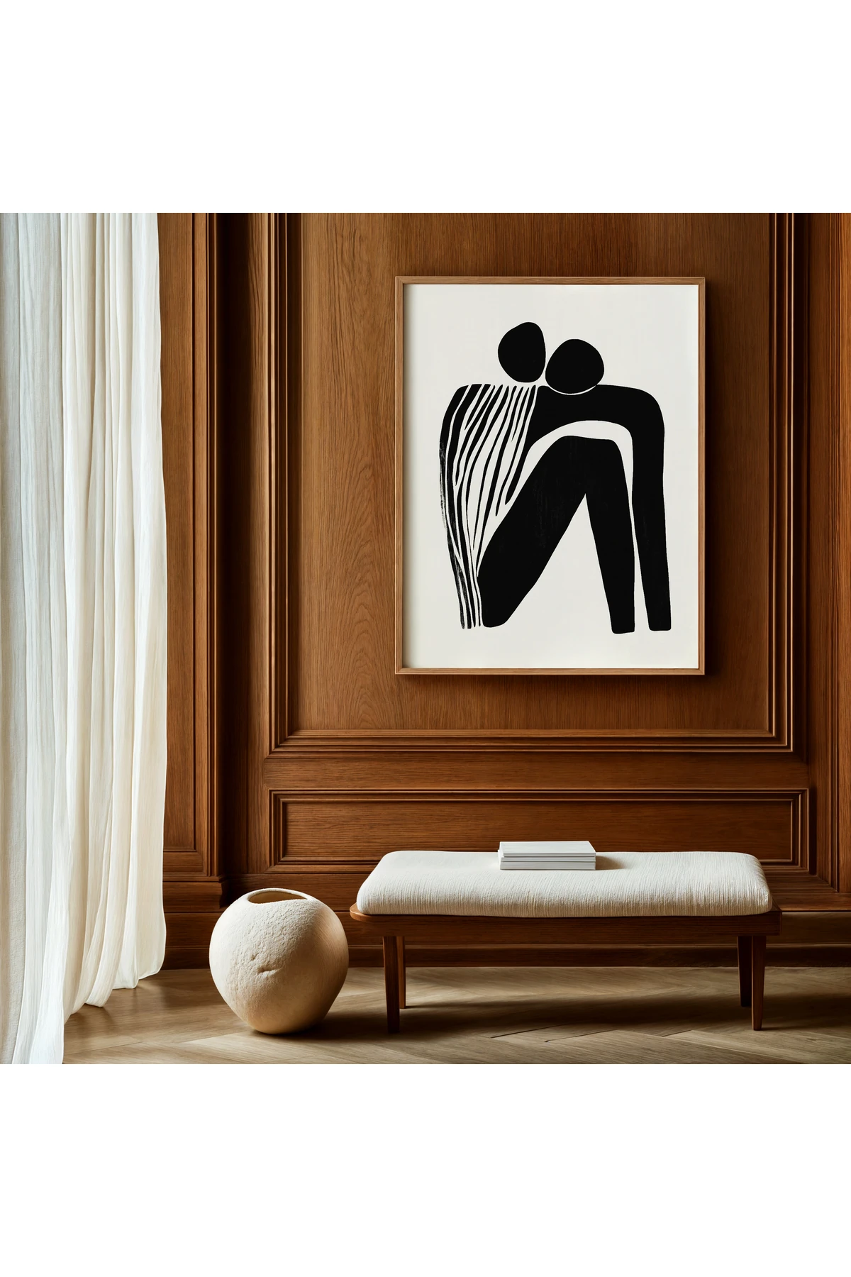 Abstract Embrace - Soyut Sanat Koleksiyonu - Tablo Ölçülerinde Çerçevesiz Poster