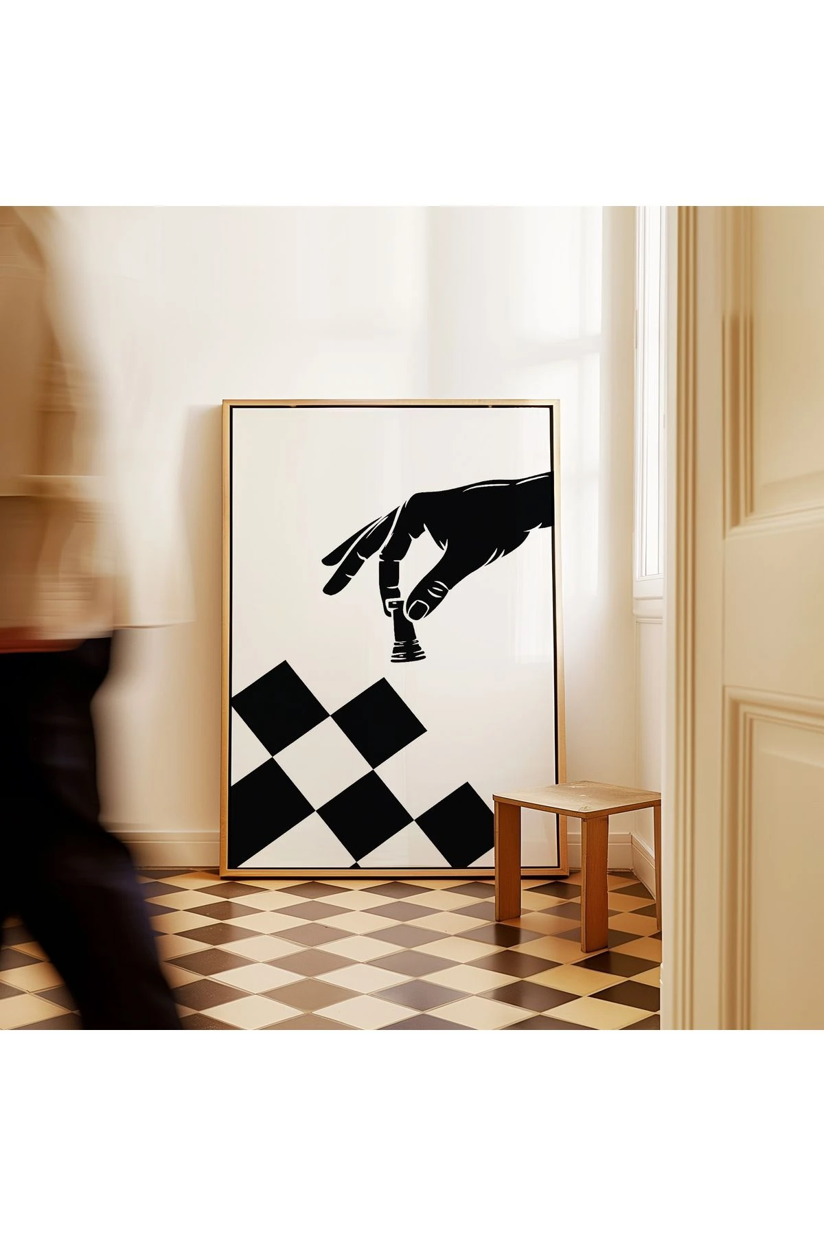 Chess Move - Satranç Hamlesi - Dekoratif Satranç Posteri - Tablo Ölçülerinde Çerçevesiz Poster