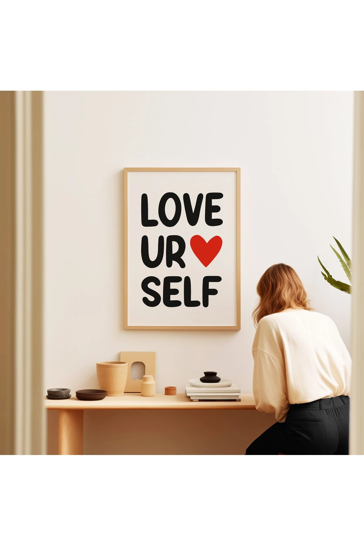 Love Yourself - Kendini Sev - Tablo Ölçülerinde Çerçevesiz Poster