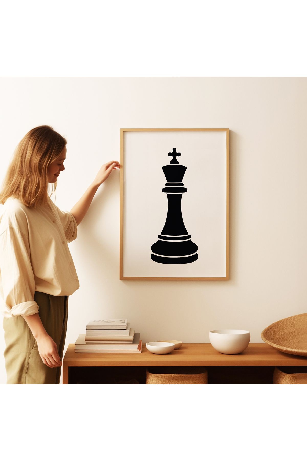 Chess King - Satranç Şah Posteri - Tablo Ölçülerinde Çerçevesiz Poster