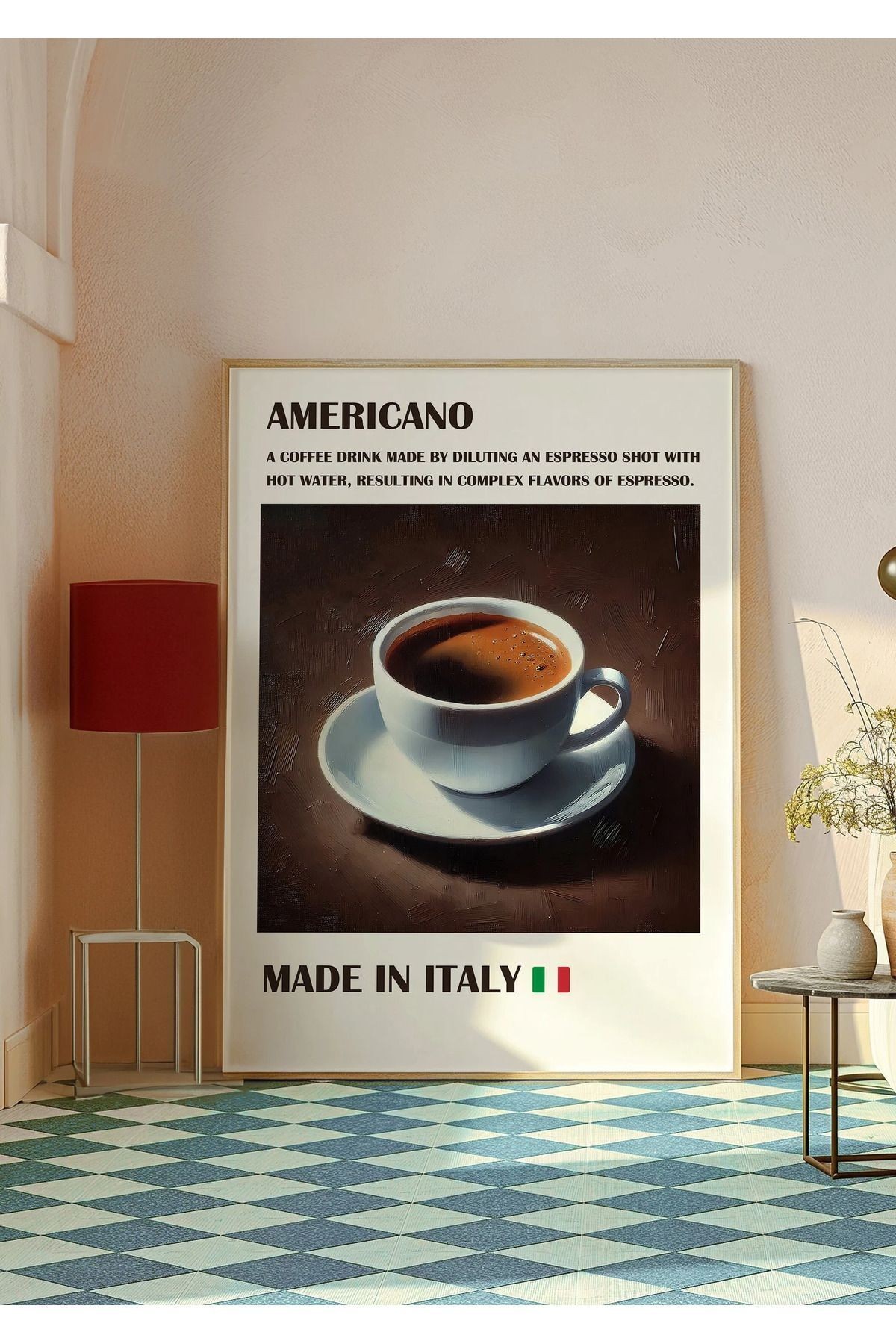 Americano - Kahve Posteri - Tablo Ölçülerinde Çerçevesiz Poster