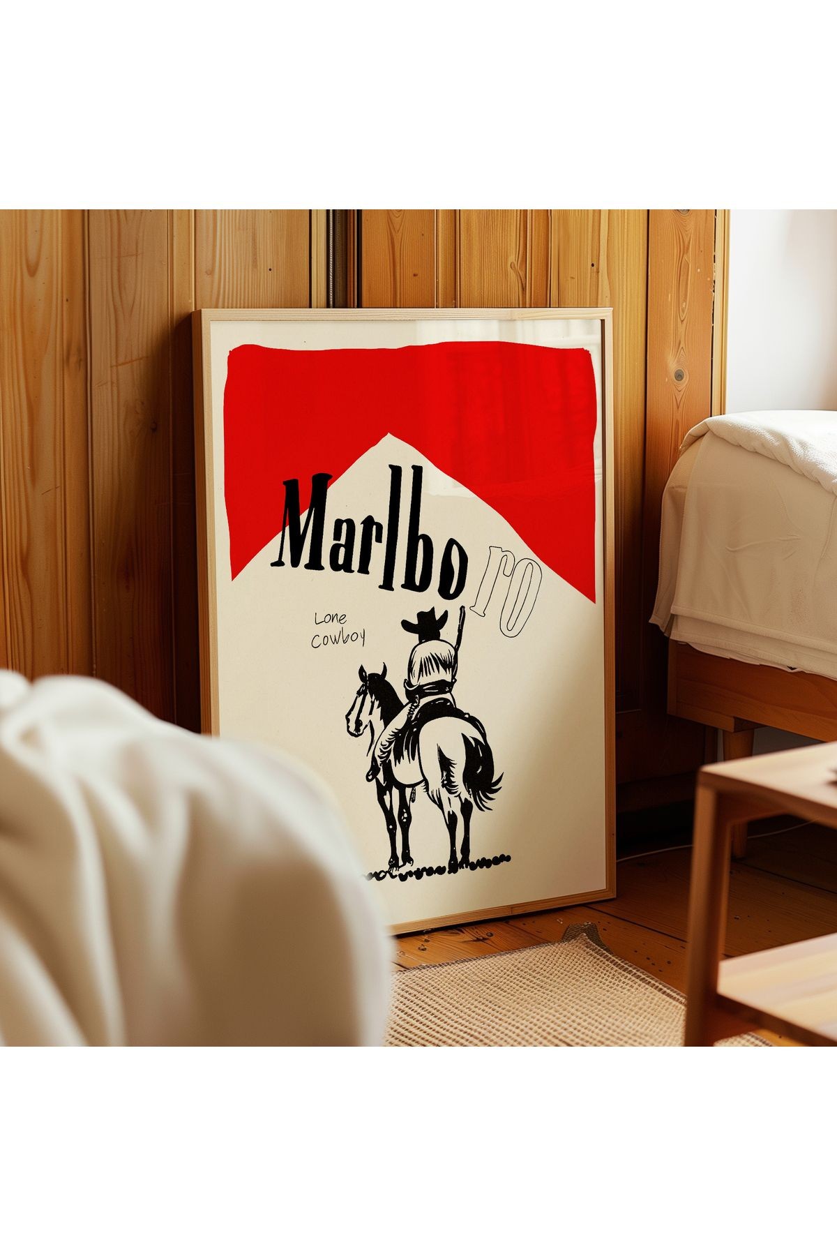 Lone Cowboy Poster - Yalnız Kovboy - Tablo Ölçülerinde Çerçevesiz Poster