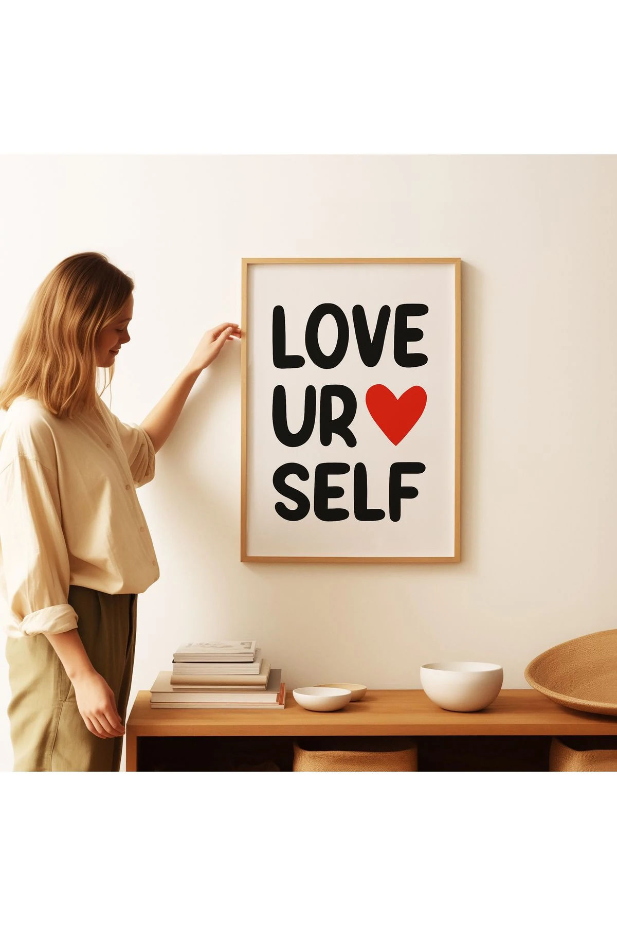 Love Yourself - Kendini Sev - Tablo Ölçülerinde Çerçevesiz Poster