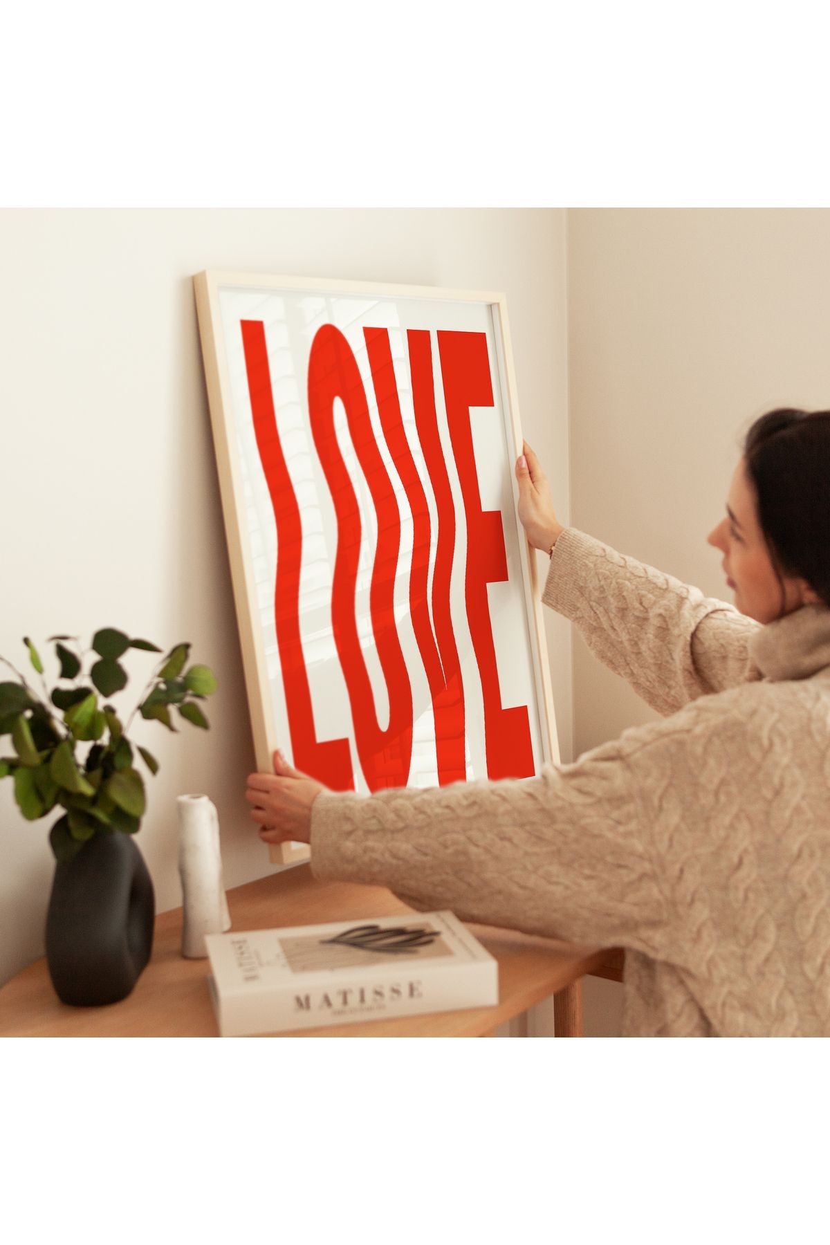 Love Poster - Aşk - Tablo Ölçülerinde Çerçevesiz Poster