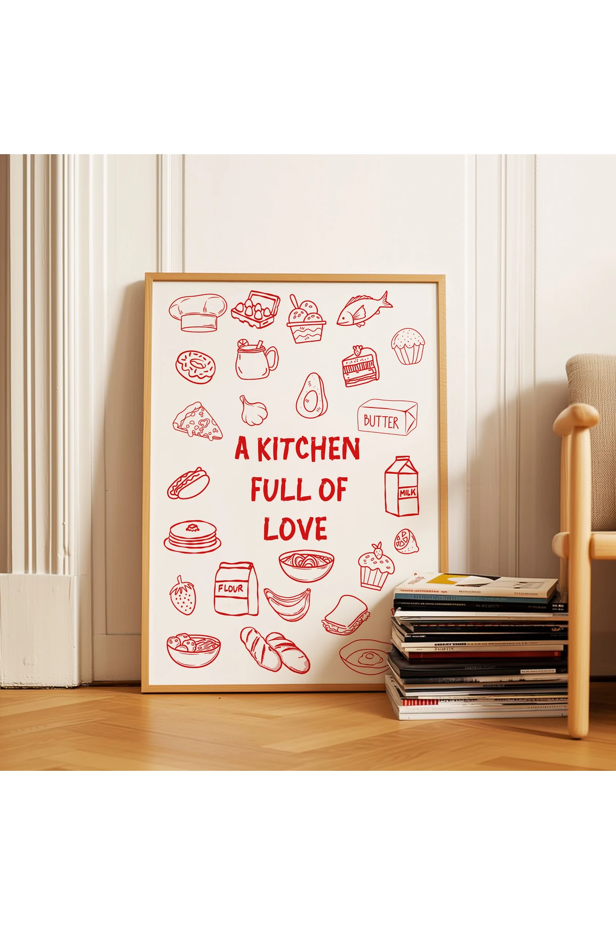 A Kitchen Full of Love – Mutfak Koleksiyonu - Tablo Ölçülerinde Çerçevesiz Poster