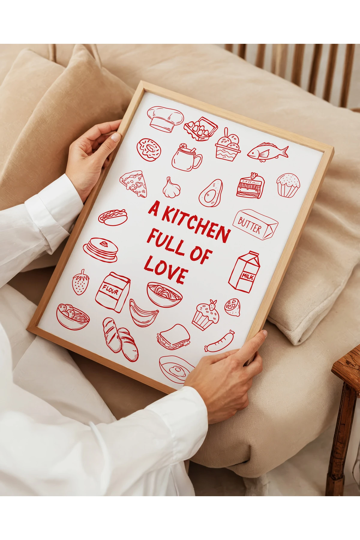 A Kitchen Full of Love – Mutfak Koleksiyonu - Tablo Ölçülerinde Çerçevesiz Poster