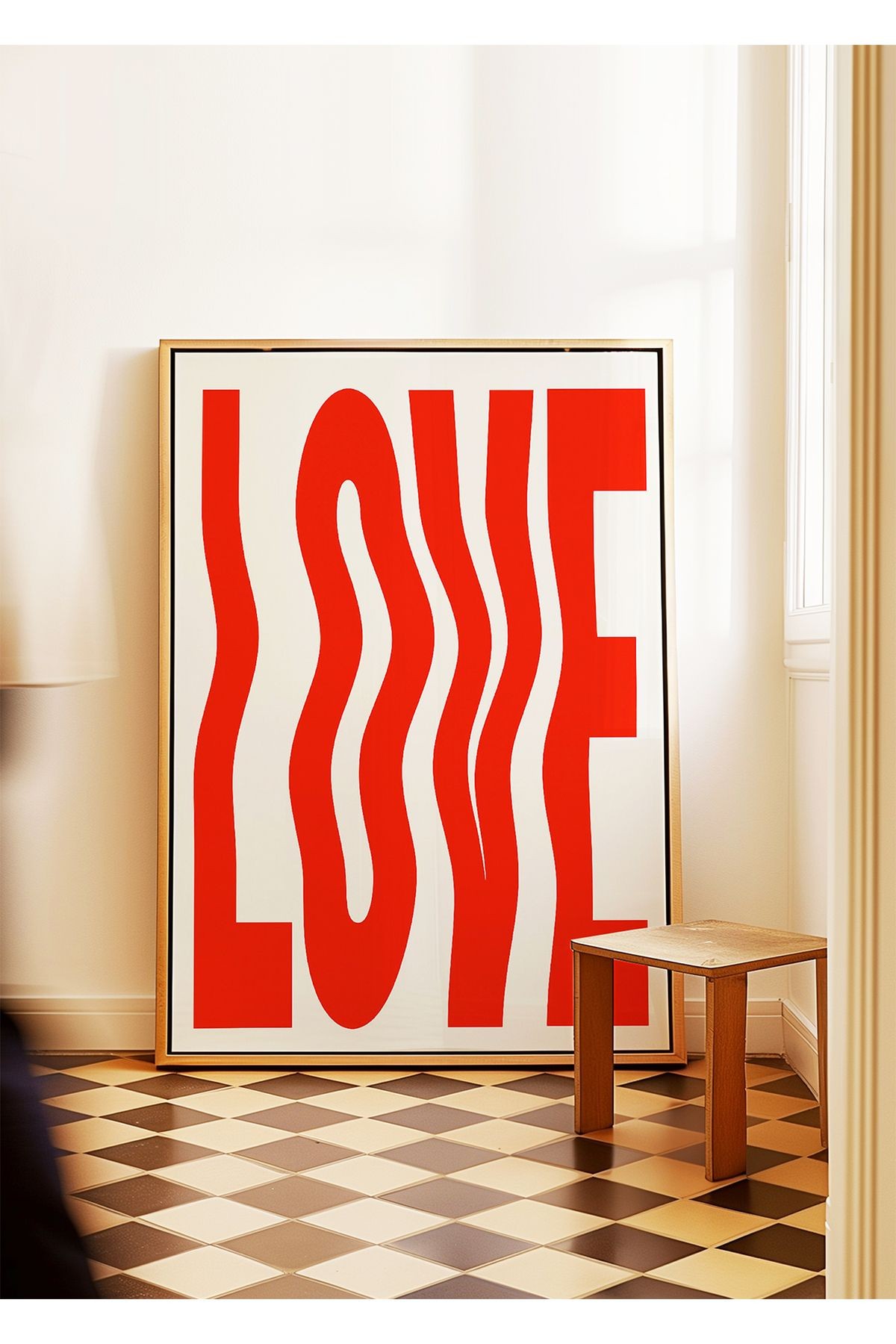 Love Poster - Aşk - Tablo Ölçülerinde Çerçevesiz Poster