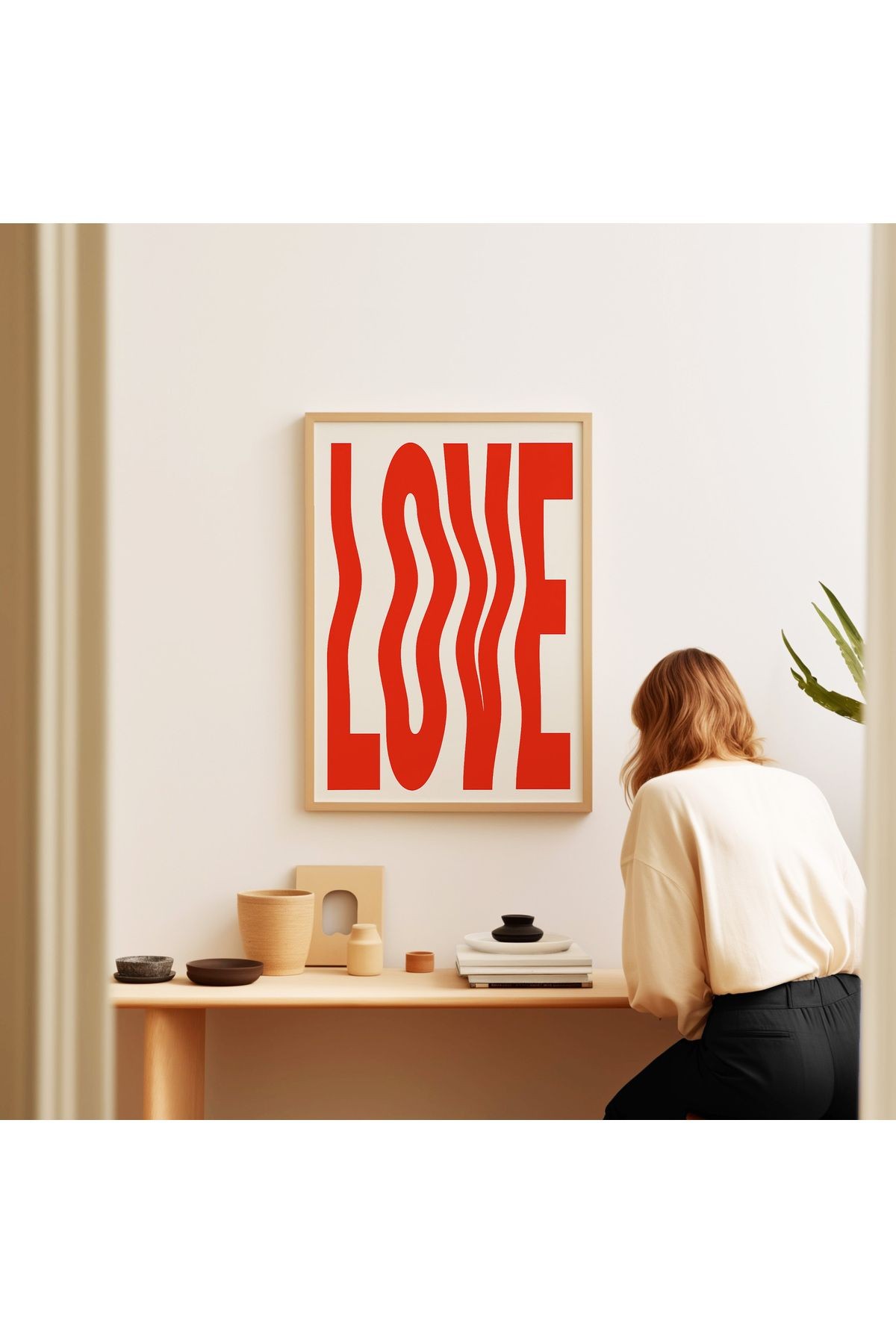 Love Poster - Aşk - Tablo Ölçülerinde Çerçevesiz Poster
