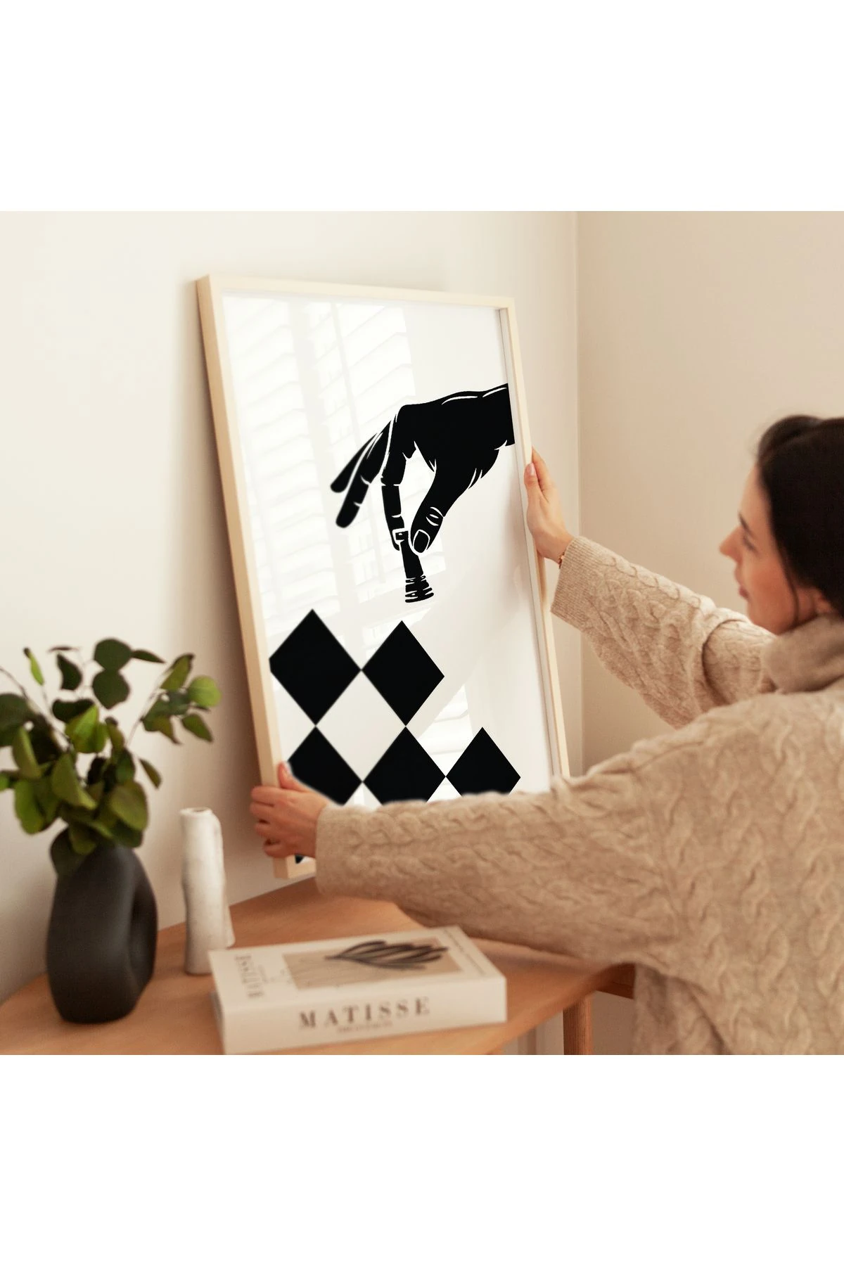 Chess Move - Satranç Hamlesi - Dekoratif Satranç Posteri - Tablo Ölçülerinde Çerçevesiz Poster