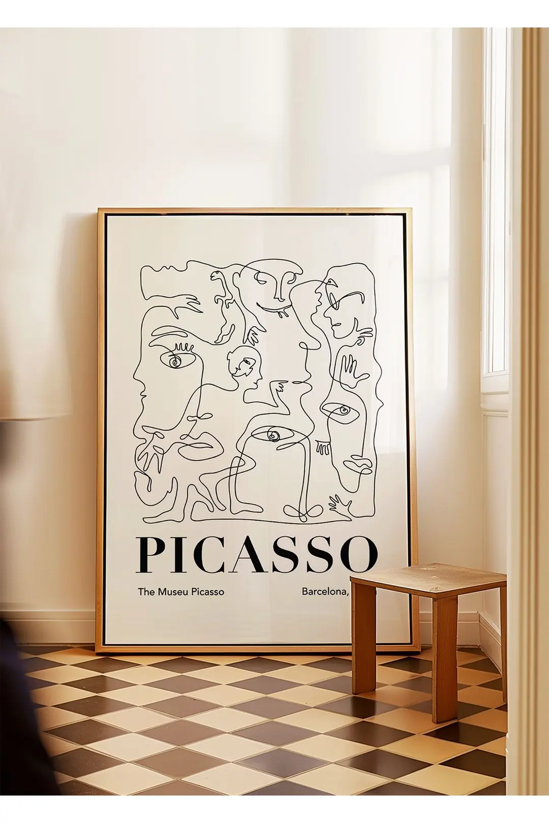 Sanatçı / Picasso / Line Art Koleksiyonu - Çerçevesiz Poster