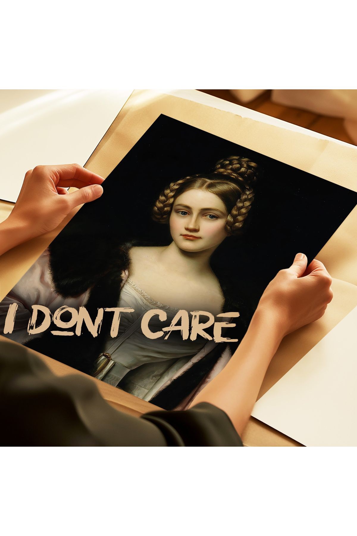 Barok Dönem Portre Poster - I Don't Care - Tablo Ölçülerinde Çerçevesiz Poster