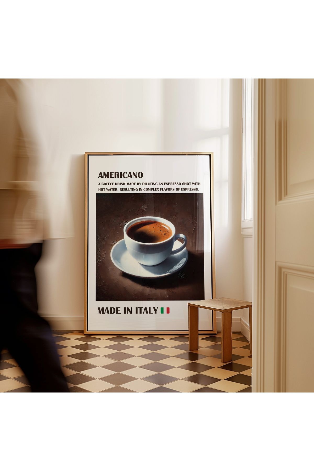 Americano - Kahve Posteri - Tablo Ölçülerinde Çerçevesiz Poster