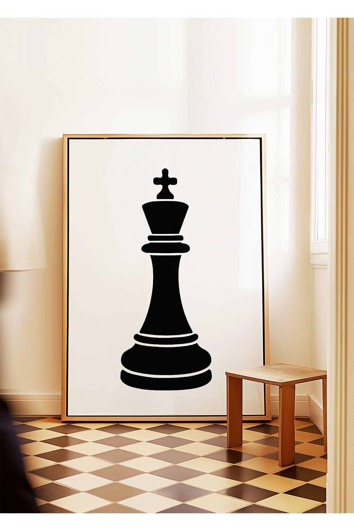 Chess King - Satranç Şah Posteri - Tablo Ölçülerinde Çerçevesiz Poster