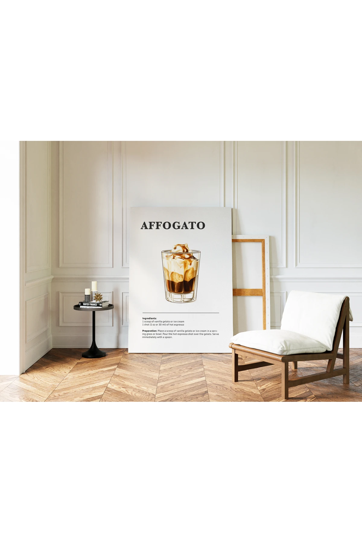 Affogato - Kahve Koleksiyonu - Kanvas Tablo