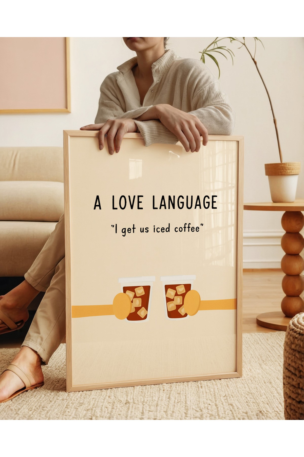 A Love Language - 2 - Minimal Kahve Posteri - Tablo Ölçülerinde Çerçevesiz Poster