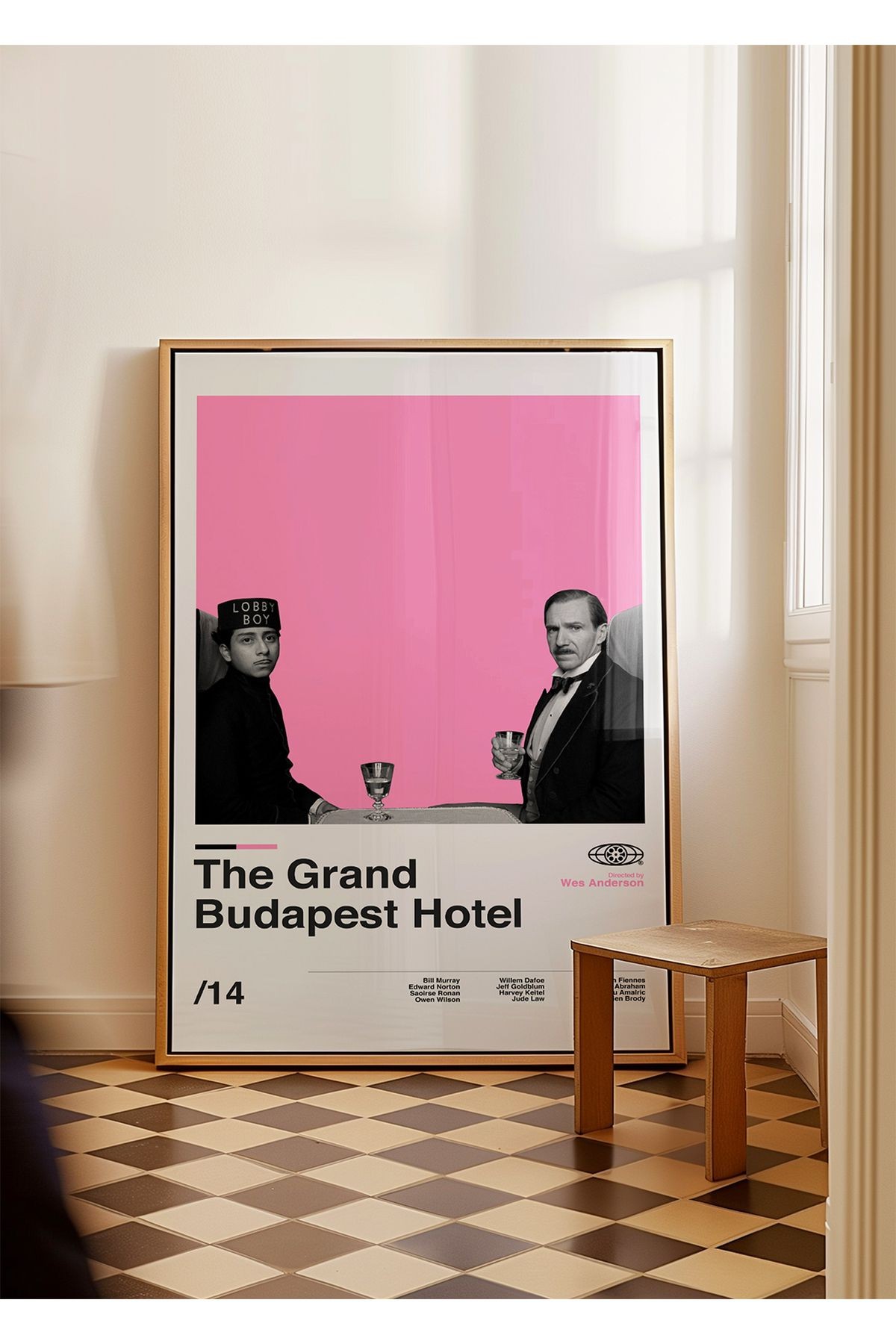 Büyük Budapeşte Oteli Poster - Tablo Ölçülerinde Ve Yüksek Çözünürlükte Çerçevesiz Film Posteri