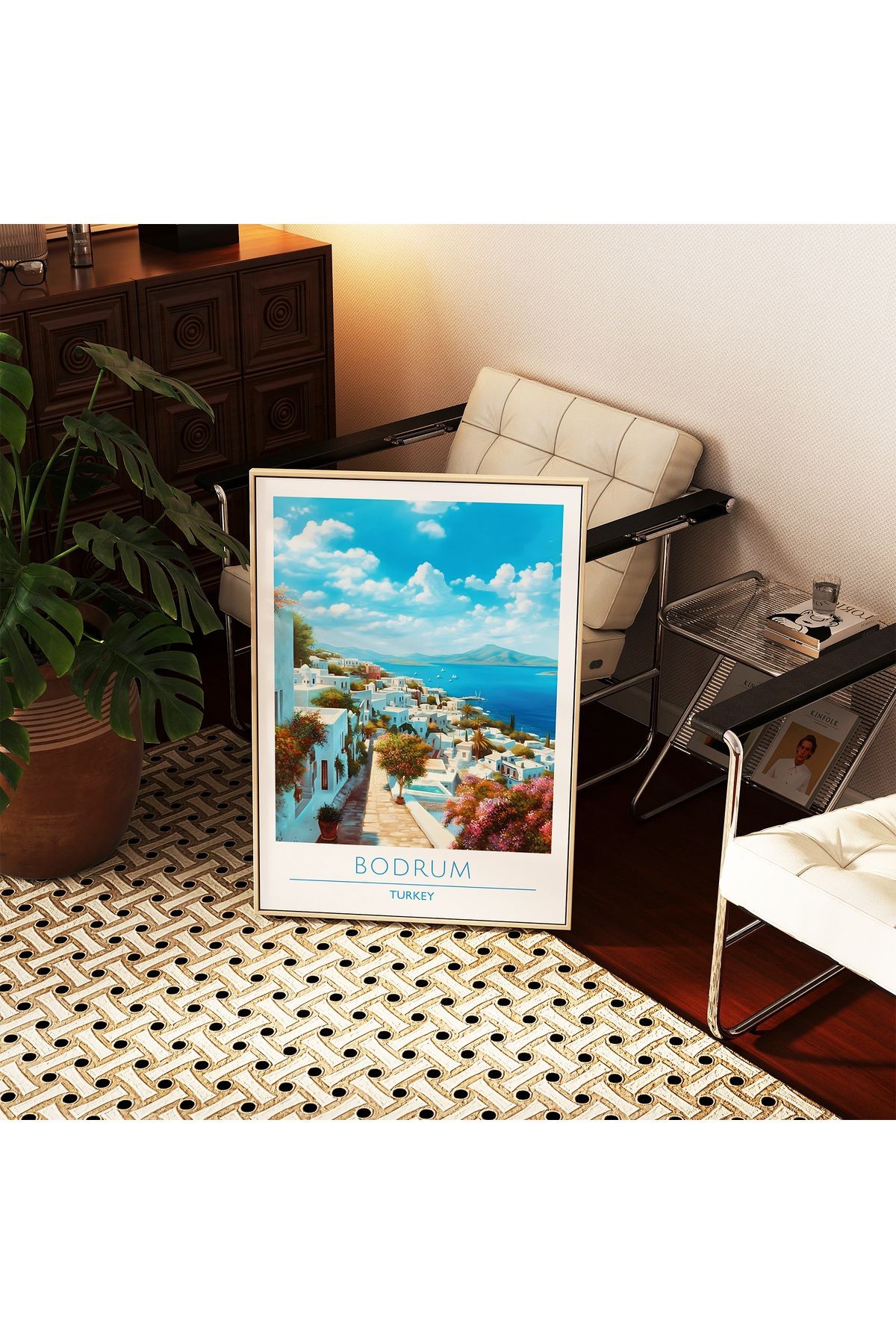 Bodrum Poster - Seyahat Posteri - Tablo Ölçülerinde Çerçevesiz Şehir Posteri