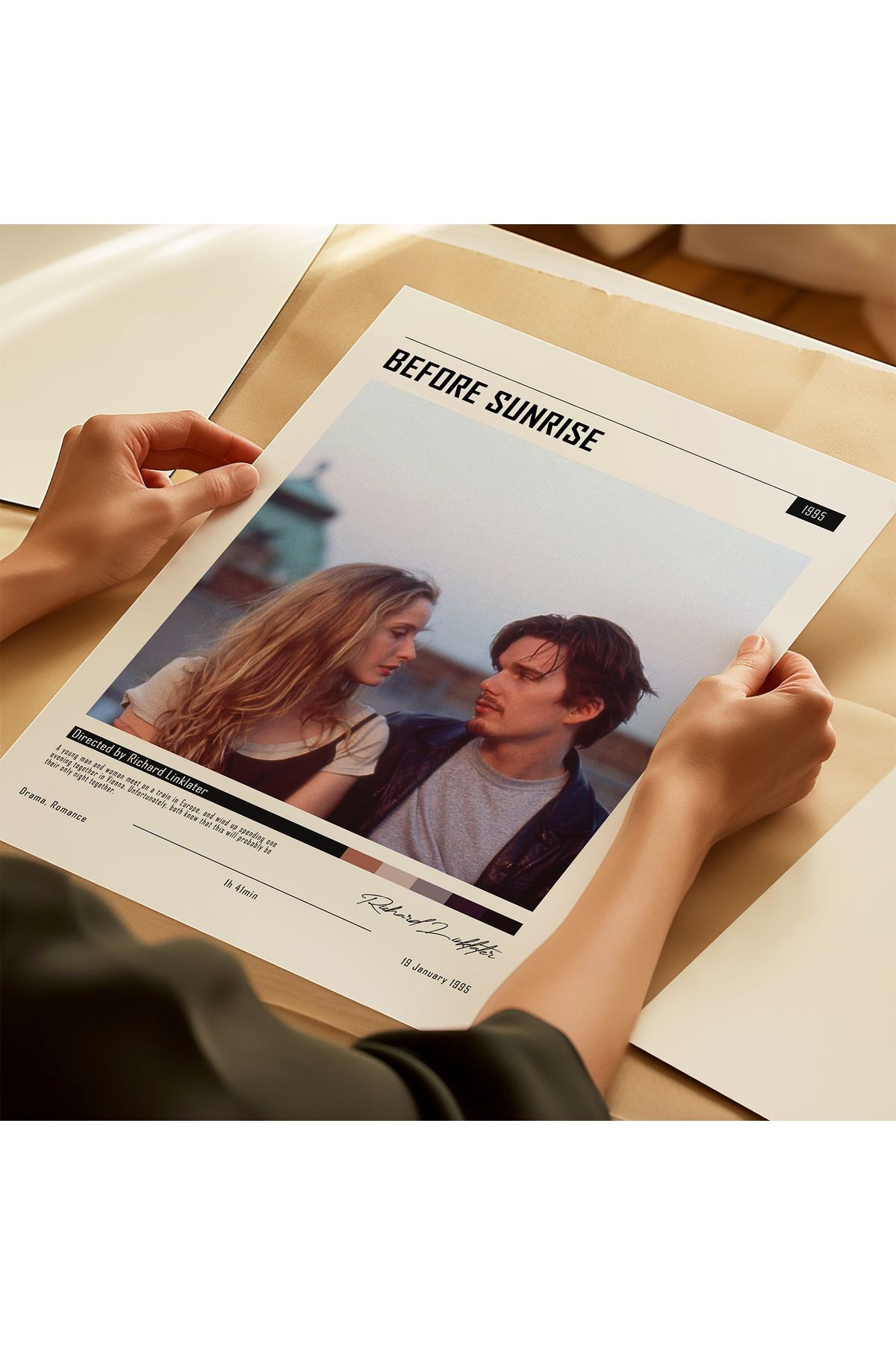 Before Sunrise Poster - Tablo Ölçülerinde Ve Yüksek Çözünürlükte Çerçevesiz Film Posteri