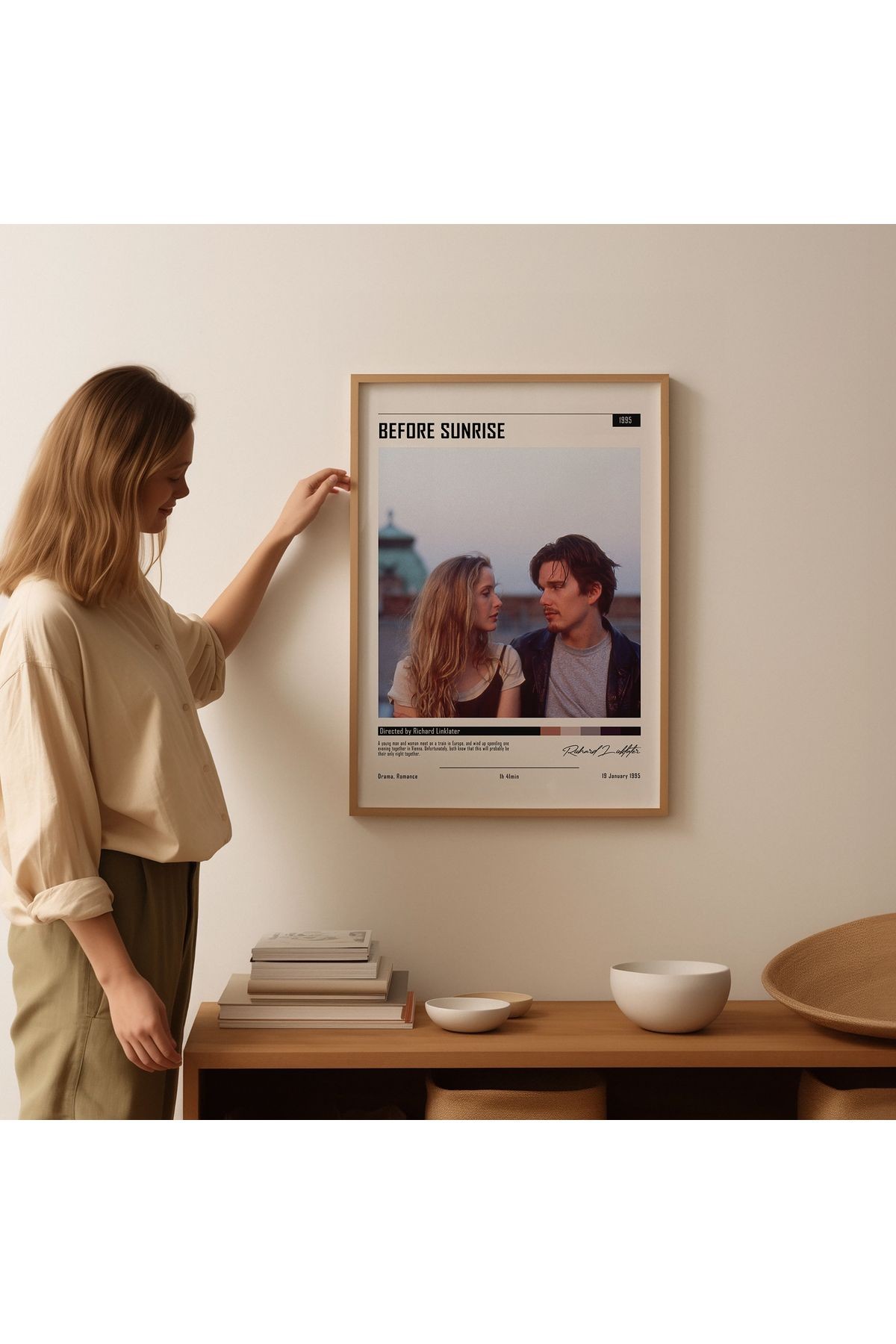 Before Sunrise Poster - Tablo Ölçülerinde Ve Yüksek Çözünürlükte Çerçevesiz Film Posteri