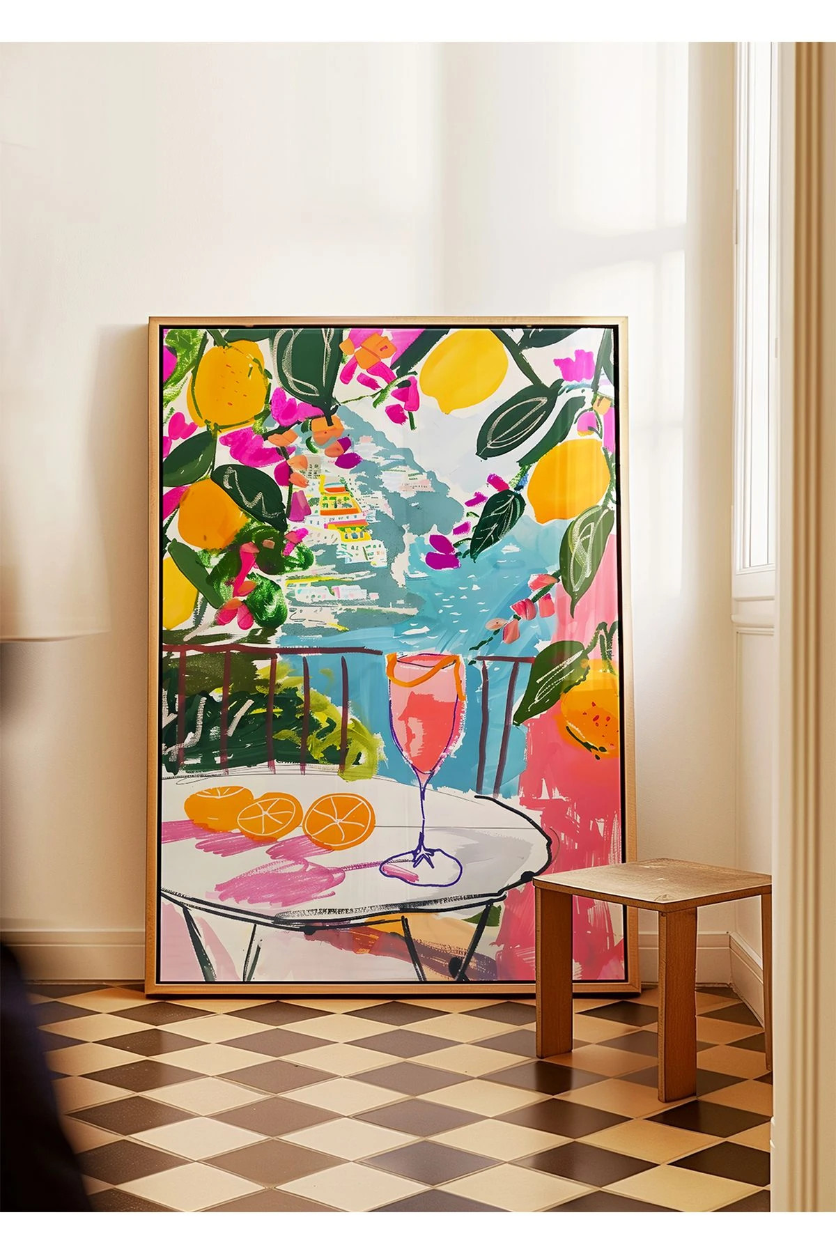 Vintage Yaz Poster Koleksiyonu - 4 - Tablo Ölçülerinde Çerçevesiz Post