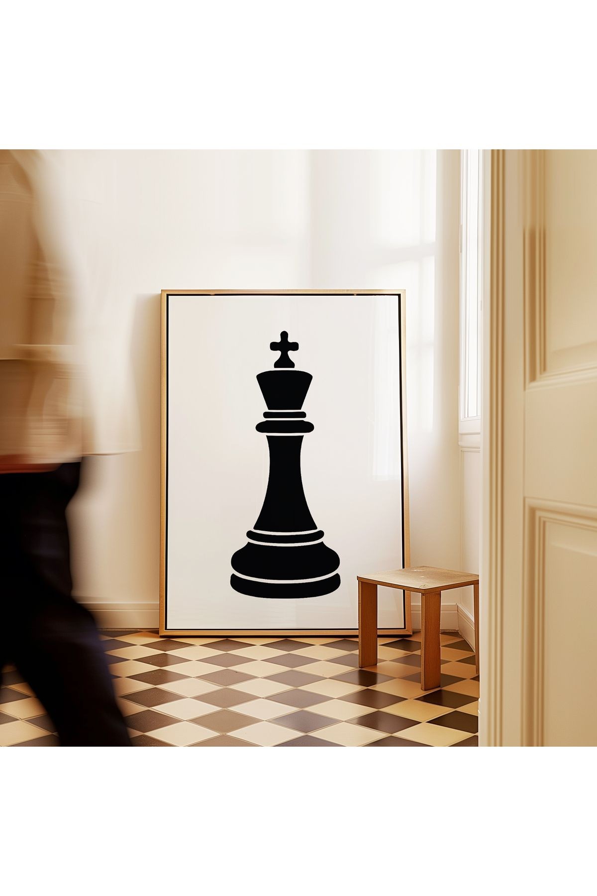 Chess King - Satranç Şah Posteri - Tablo Ölçülerinde Çerçevesiz Poster