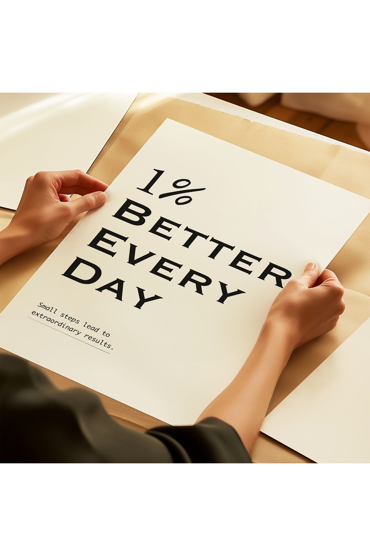 1% Better Every Day - Tablo Ölçülerinde Çerçevesiz Poster