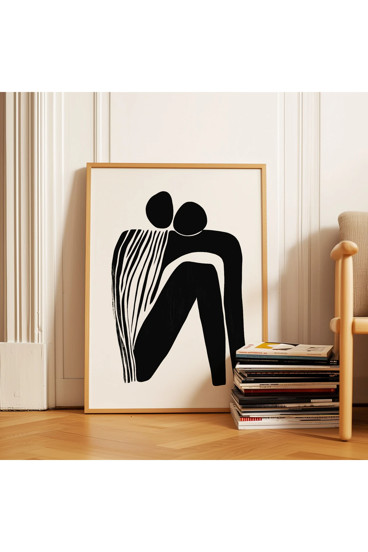 Abstract Embrace - Soyut Sanat Koleksiyonu - Tablo Ölçülerinde Çerçevesiz Poster