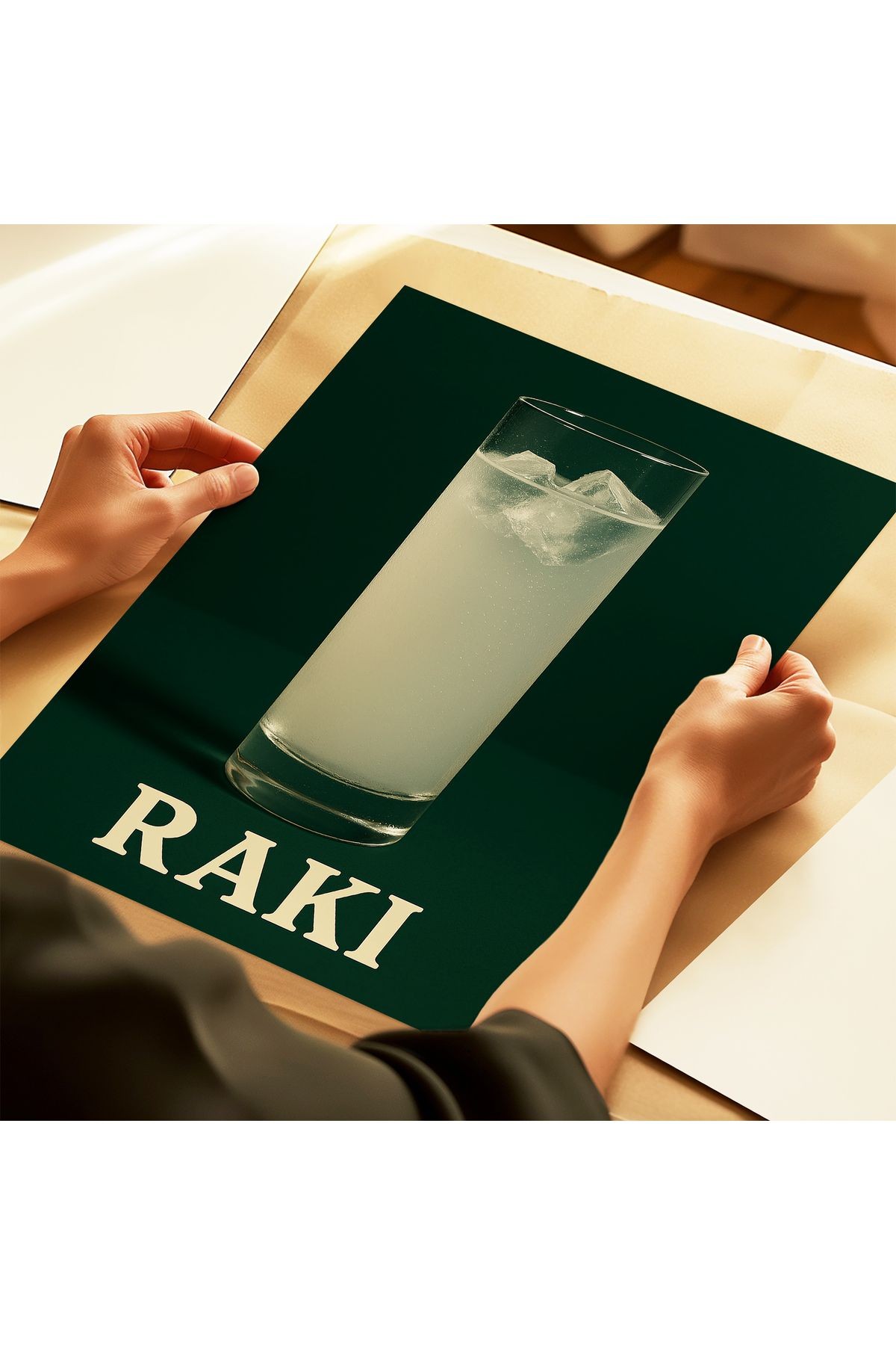 Anason Rüyası Poster – Buzlu Bardak- Tablo Ölçülerinde Çerçevesiz Poster