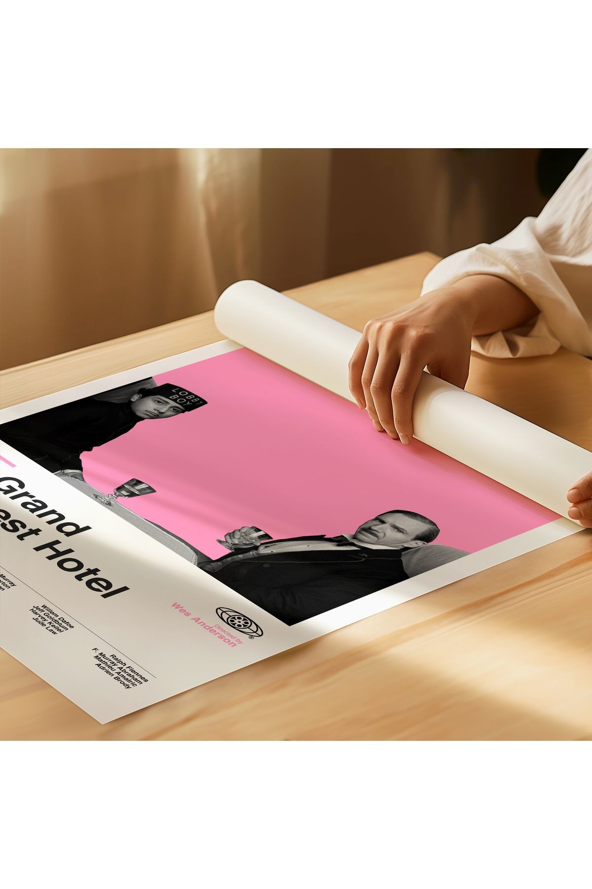 Büyük Budapeşte Oteli Poster - Tablo Ölçülerinde Ve Yüksek Çözünürlükte Çerçevesiz Film Posteri