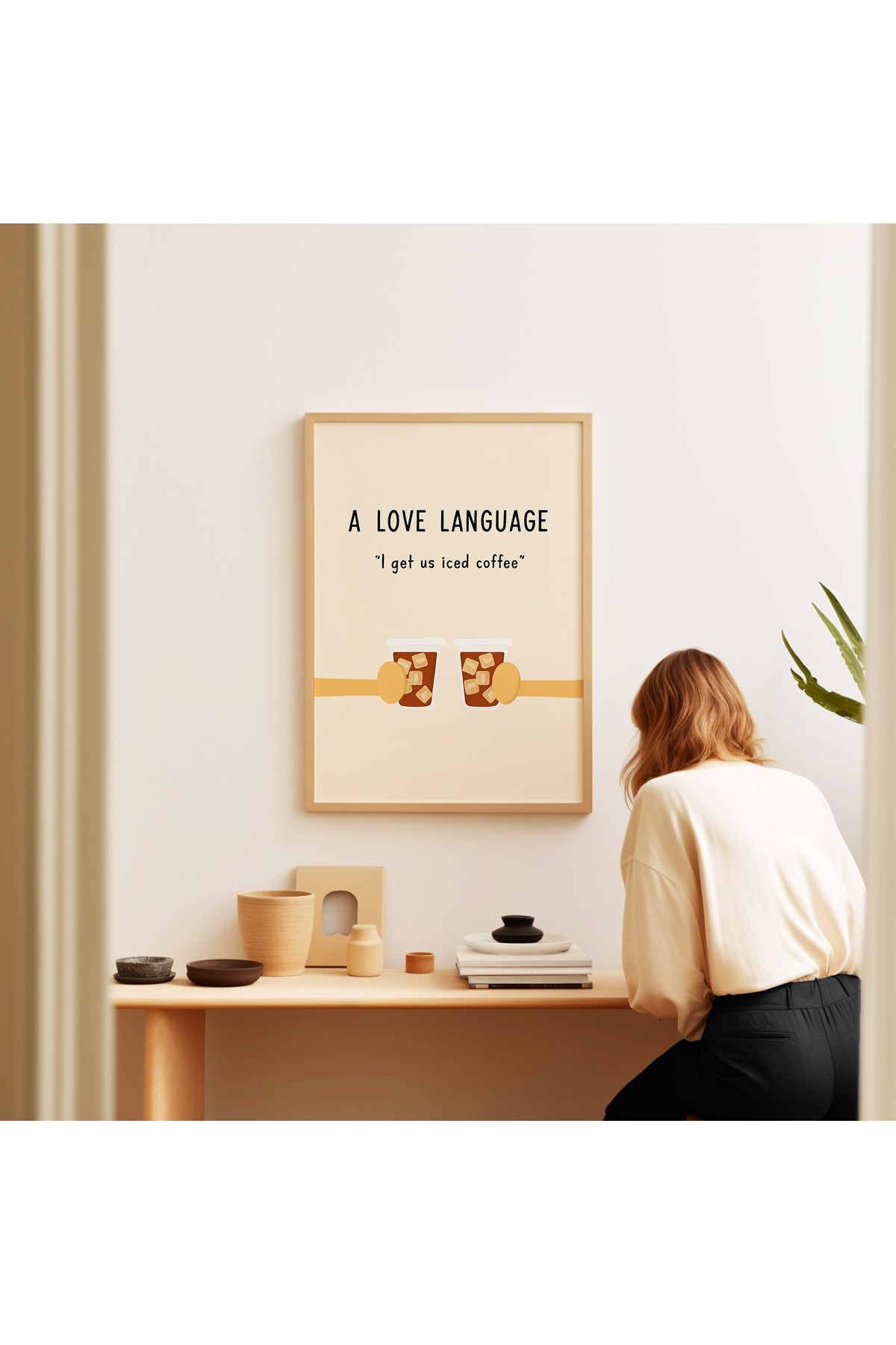 A Love Language - 2 - Minimal Kahve Posteri - Tablo Ölçülerinde Çerçevesiz Poster