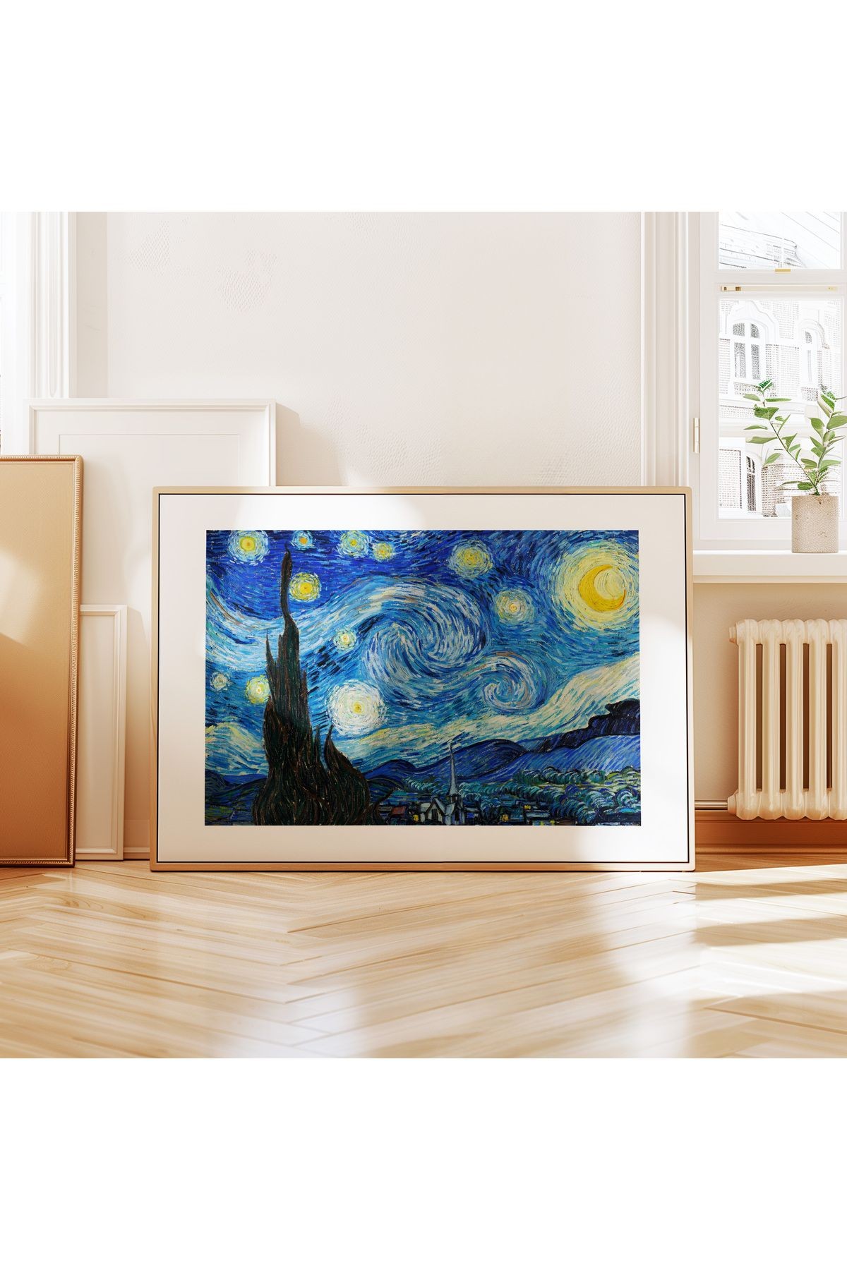 Van Gogh Poster - The Starry Night - Yıldızlı Gece Poster - Tablo Ölçülerinde Çerçevesiz Poster
