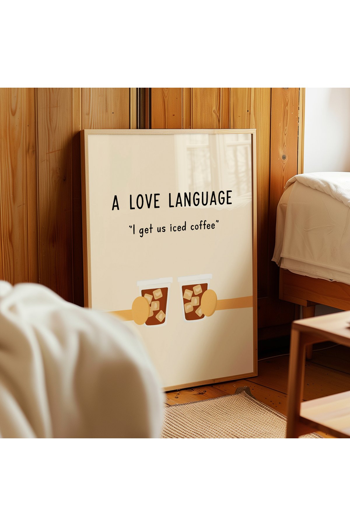 A Love Language - 2 - Minimal Kahve Posteri - Tablo Ölçülerinde Çerçevesiz Poster