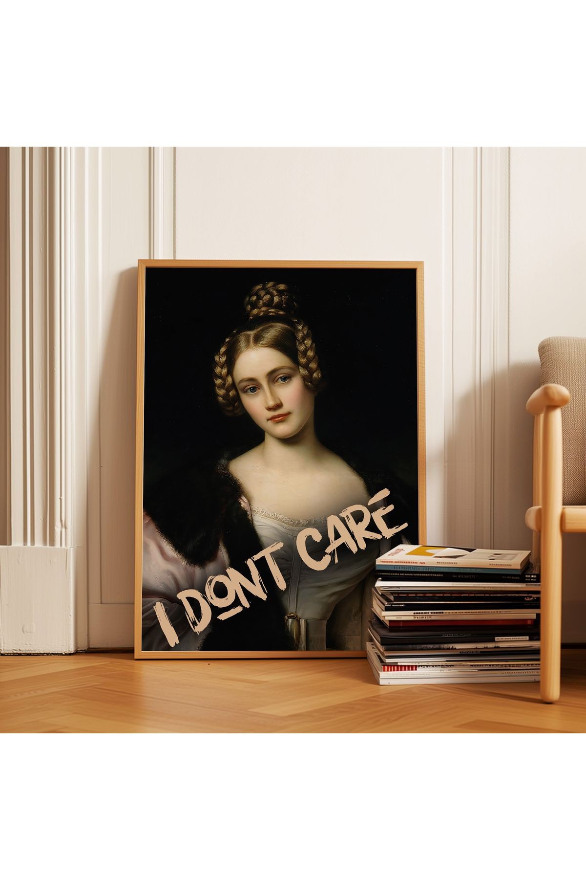 Barok Dönem Portre Poster - I Don't Care - Tablo Ölçülerinde Çerçevesiz Poster
