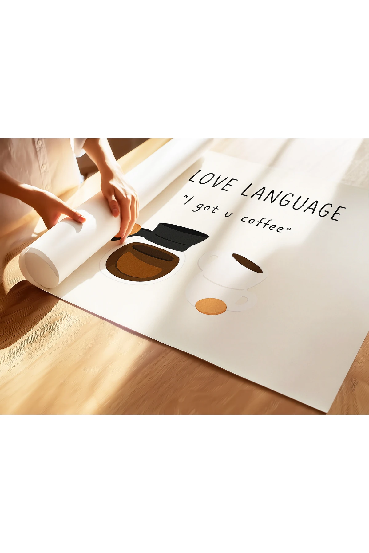 A Love Language - Kahve Koleksiyonu - Tablo Ölçülerinde Çerçevesiz Poster