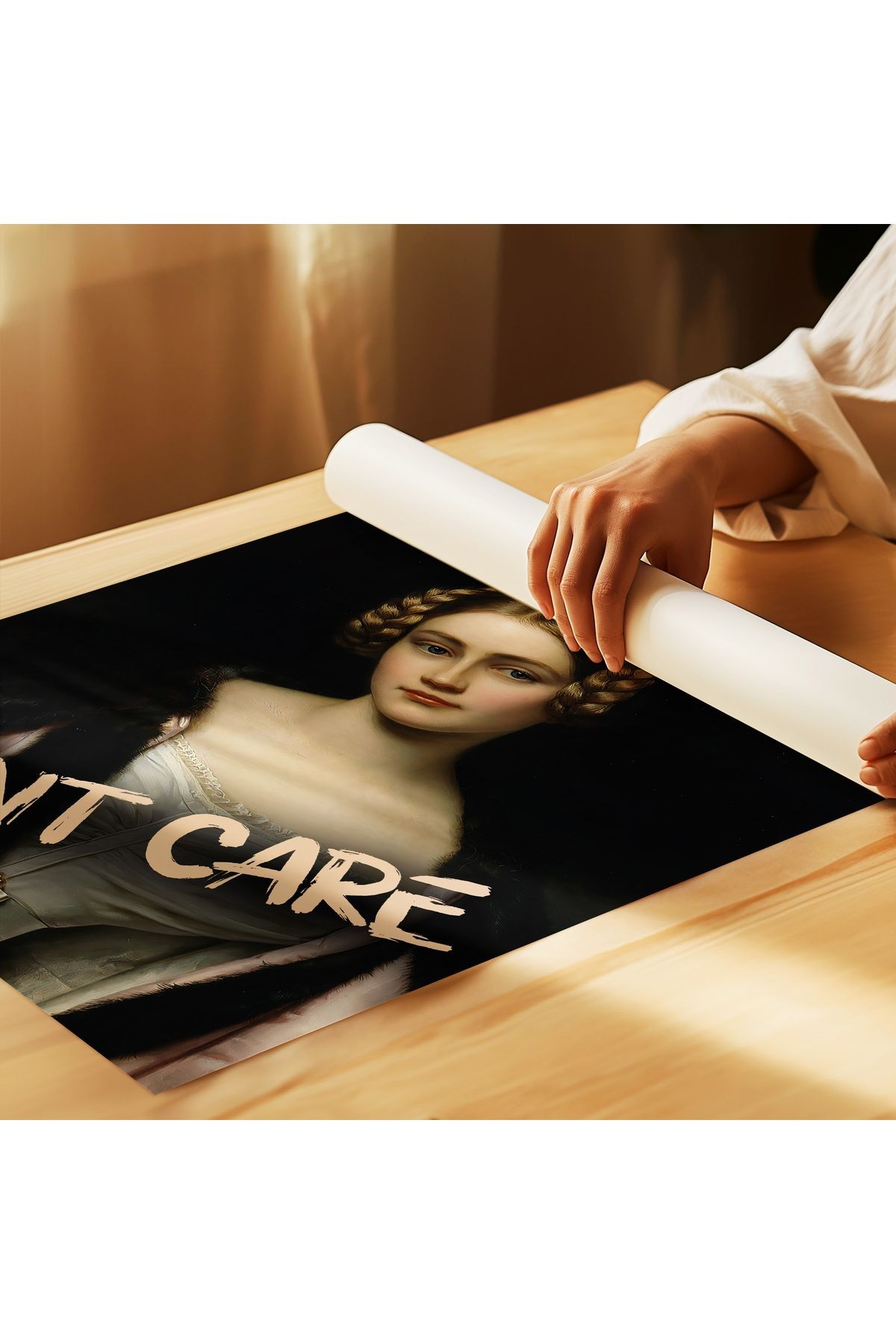 Barok Dönem Portre Poster - I Don't Care - Tablo Ölçülerinde Çerçevesiz Poster