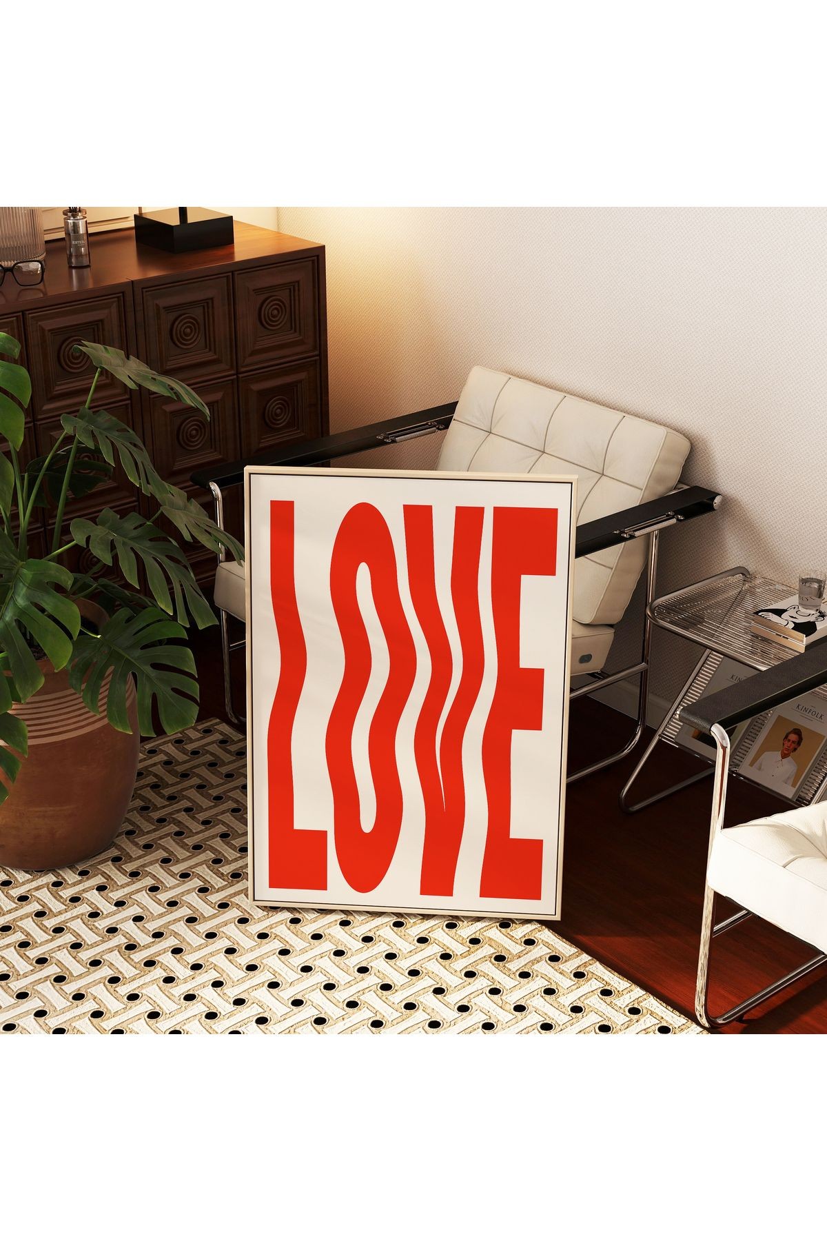 Love Poster - Aşk - Tablo Ölçülerinde Çerçevesiz Poster