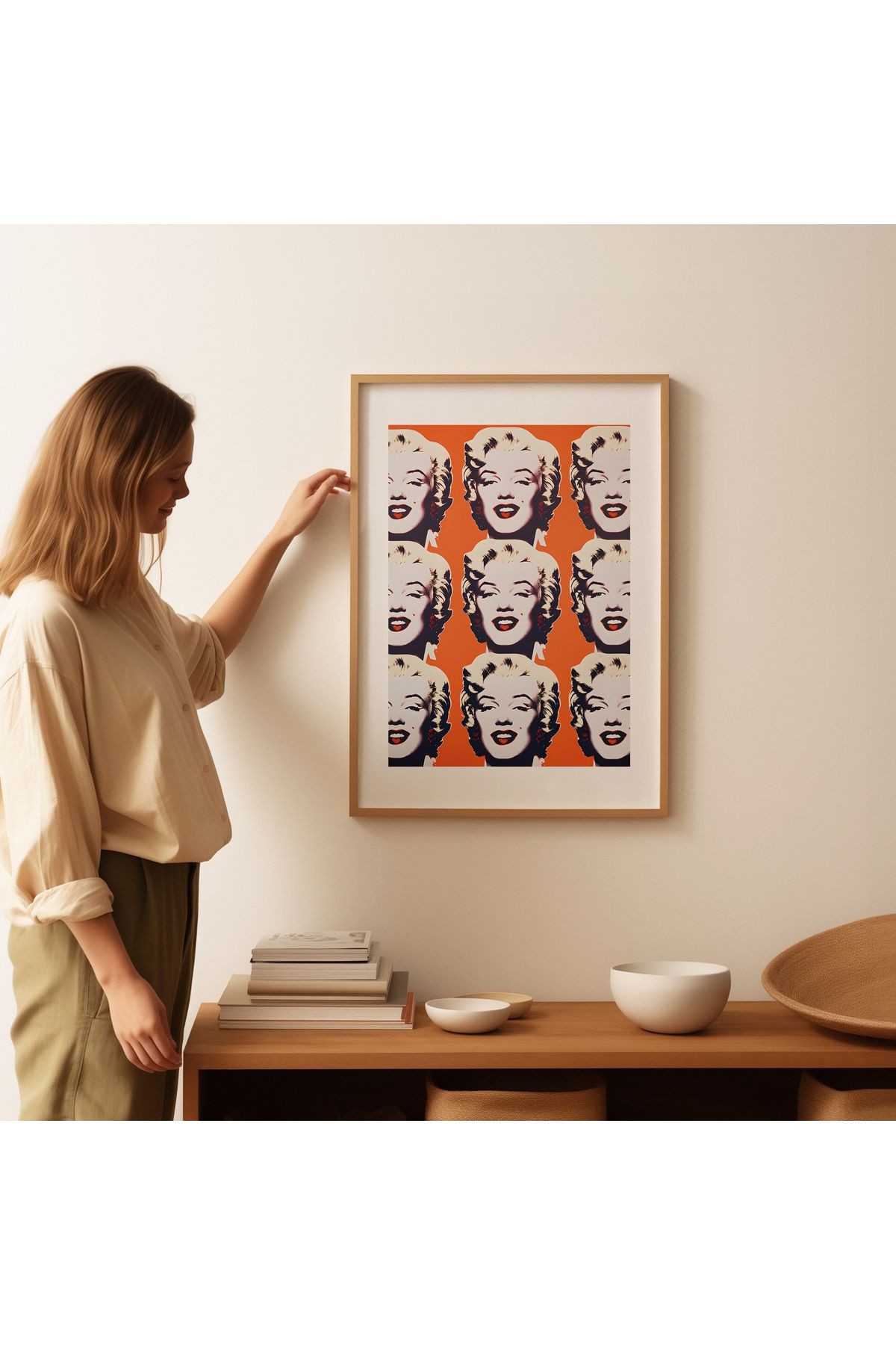 Andy Warhol Poster - Marilyn Monroe - Tablo Ölçülerinde Çerçevesiz Poster