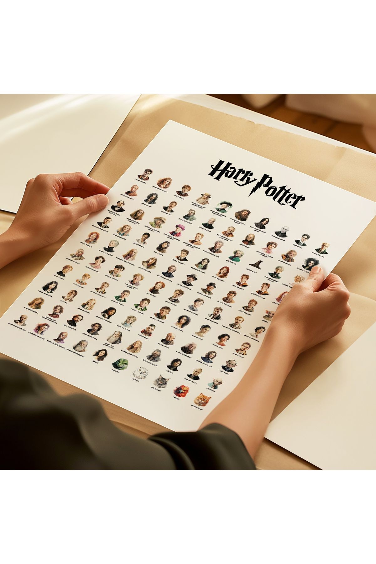 Harry Potter Poster - Tüm Karakterlerin Büyülü Galerisi - Çerçevesiz Poster Baskı